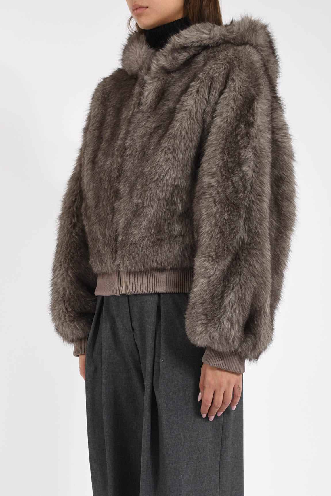 bomber in ecopelliccia