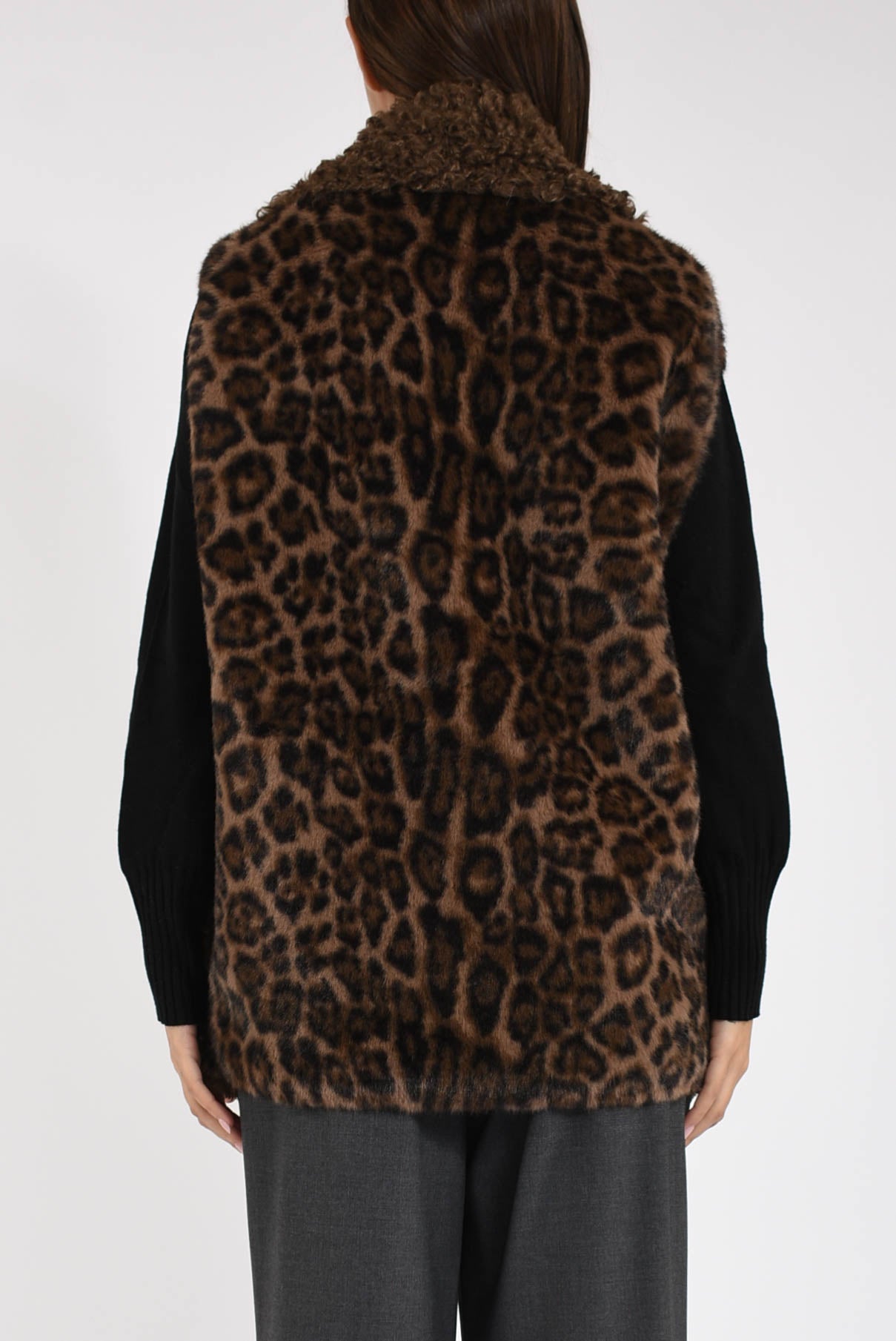 gilet con inserti in ecofur