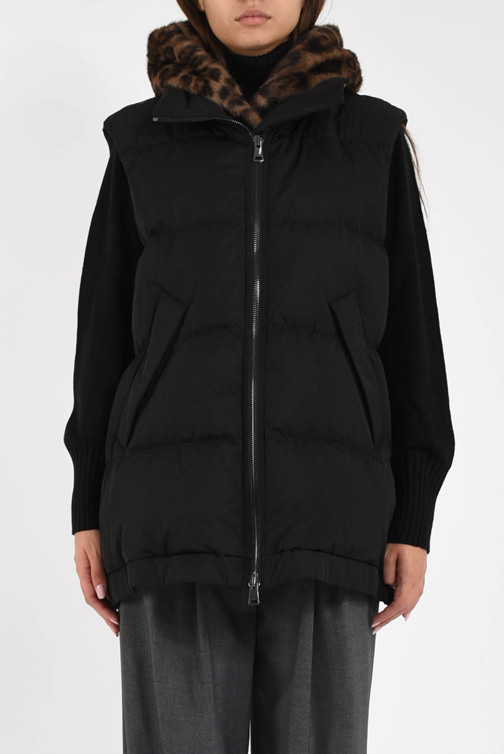 gilet con dettaglio in ecofur