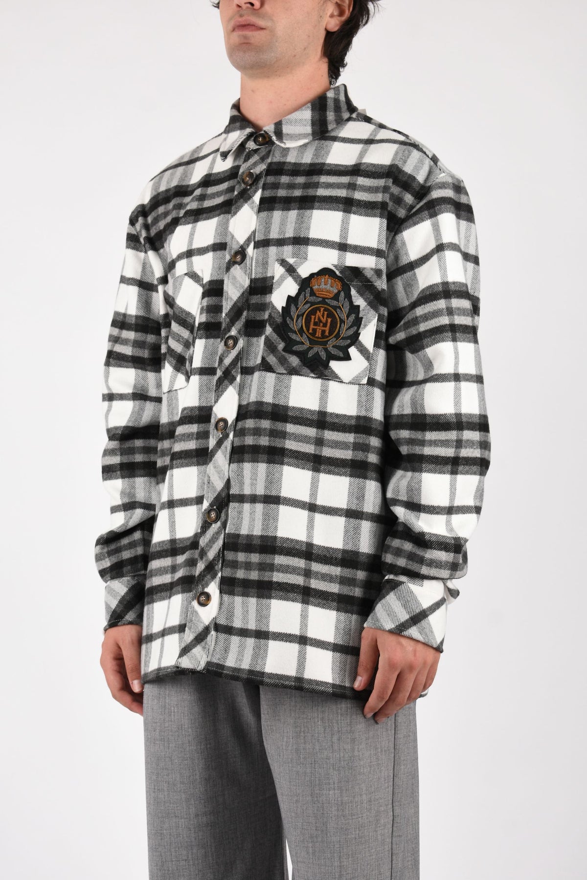 Camicia in check with logo