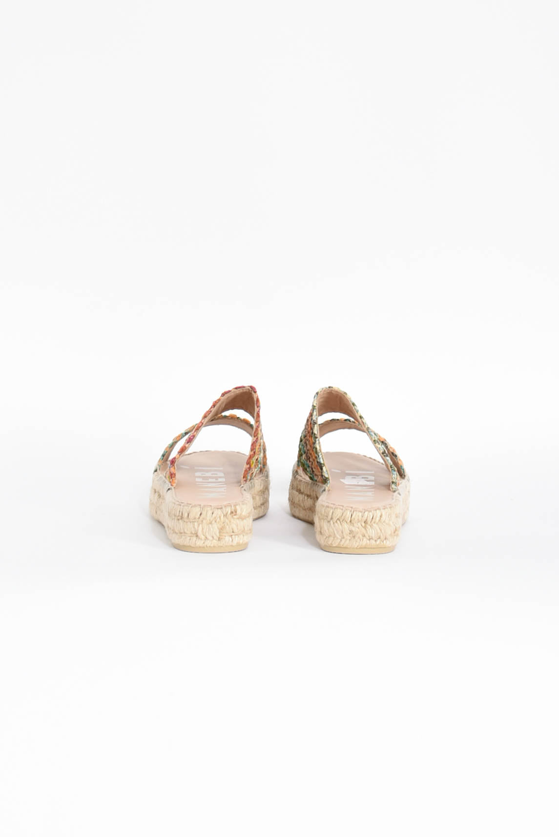 sandali bassi woven raffia double sole