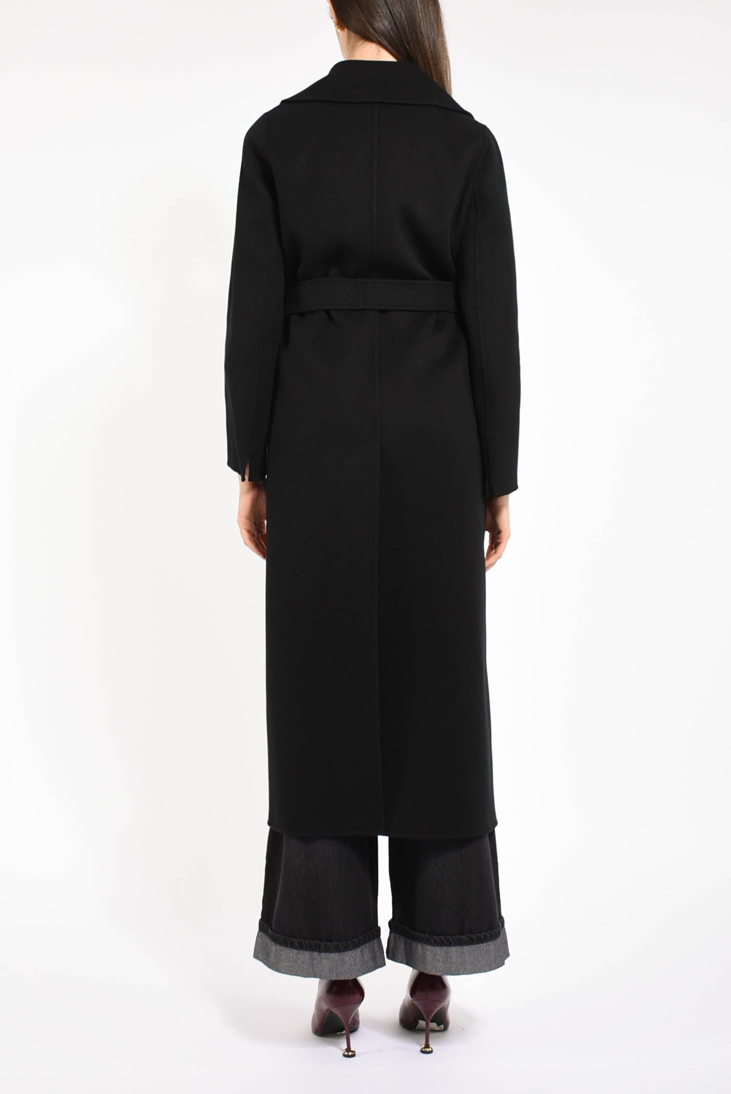 cappotto a vestaglia in lana modello poldo