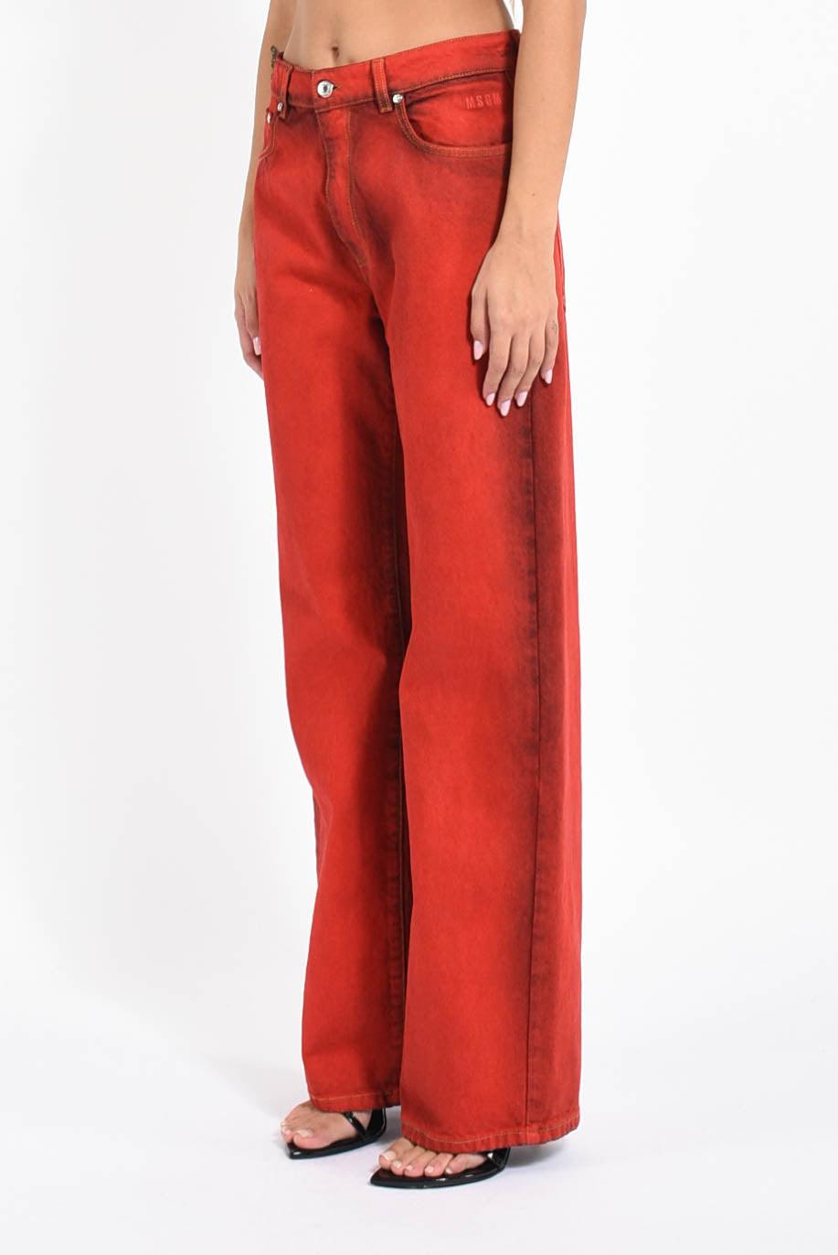 pantaloni in denim overdyed