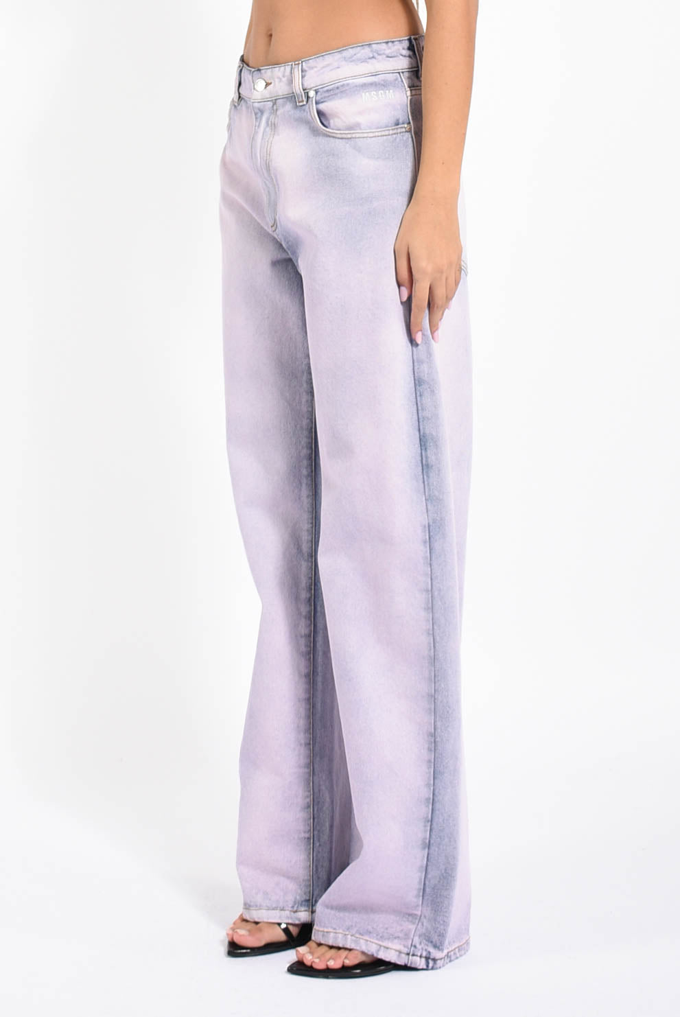 pantaloni in denim overdyed