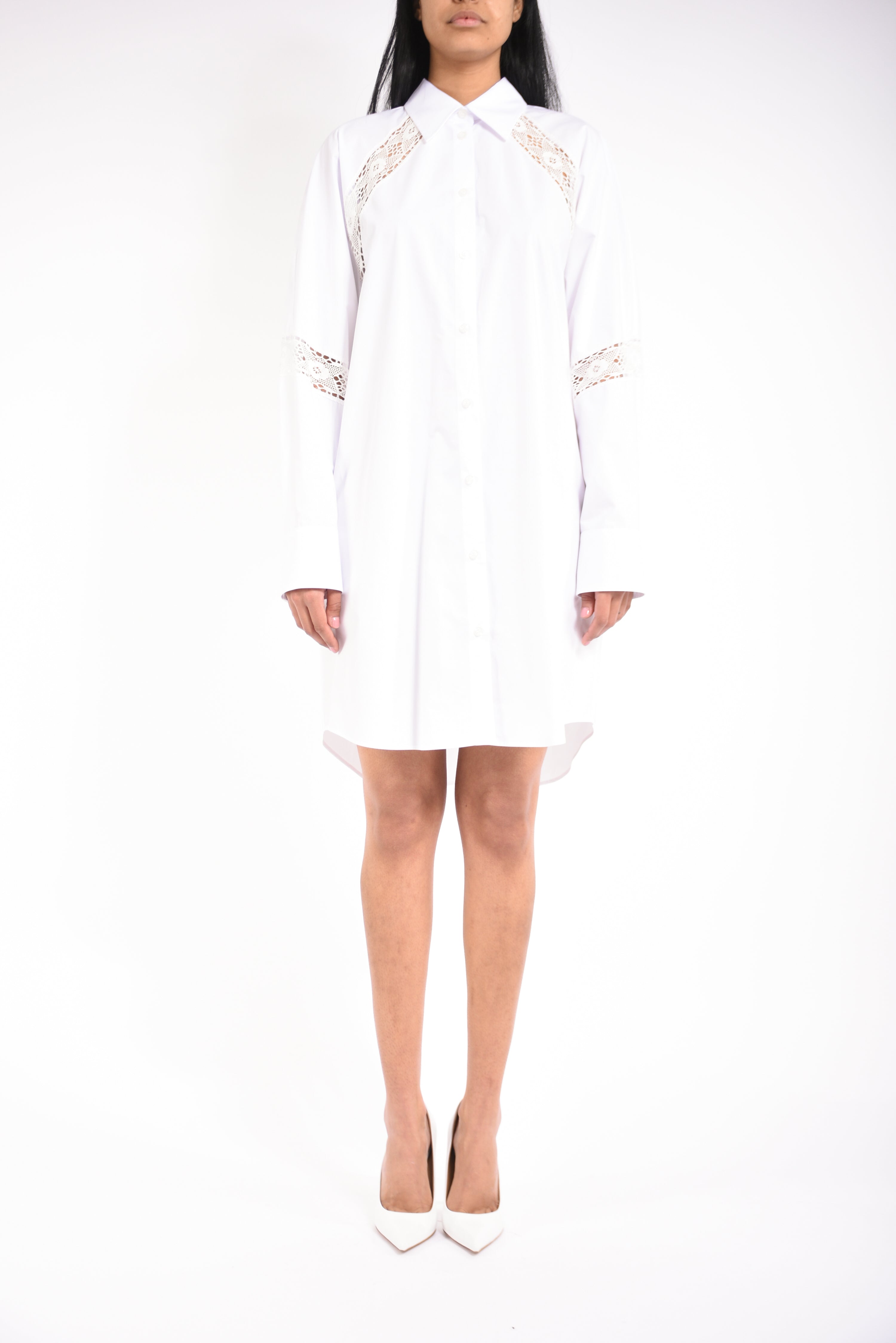 abito chemisier in popeline di cotone