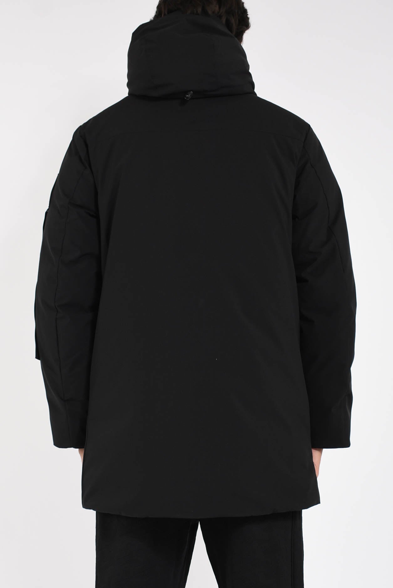 Piumino lungo in nylon