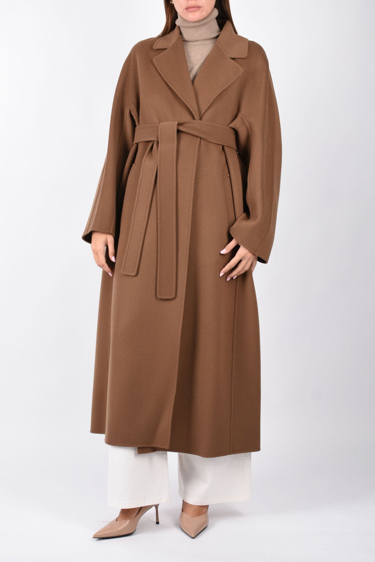 Cappotto lungo a vestaglia in drap di lana SMMPENELOPE 2629016121600