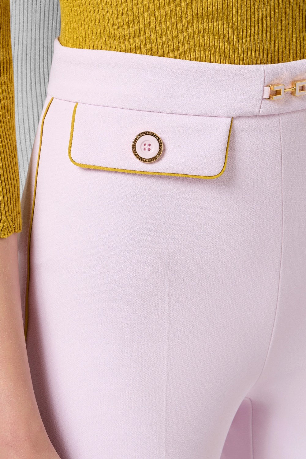 Pantaloni cropped in crêpe