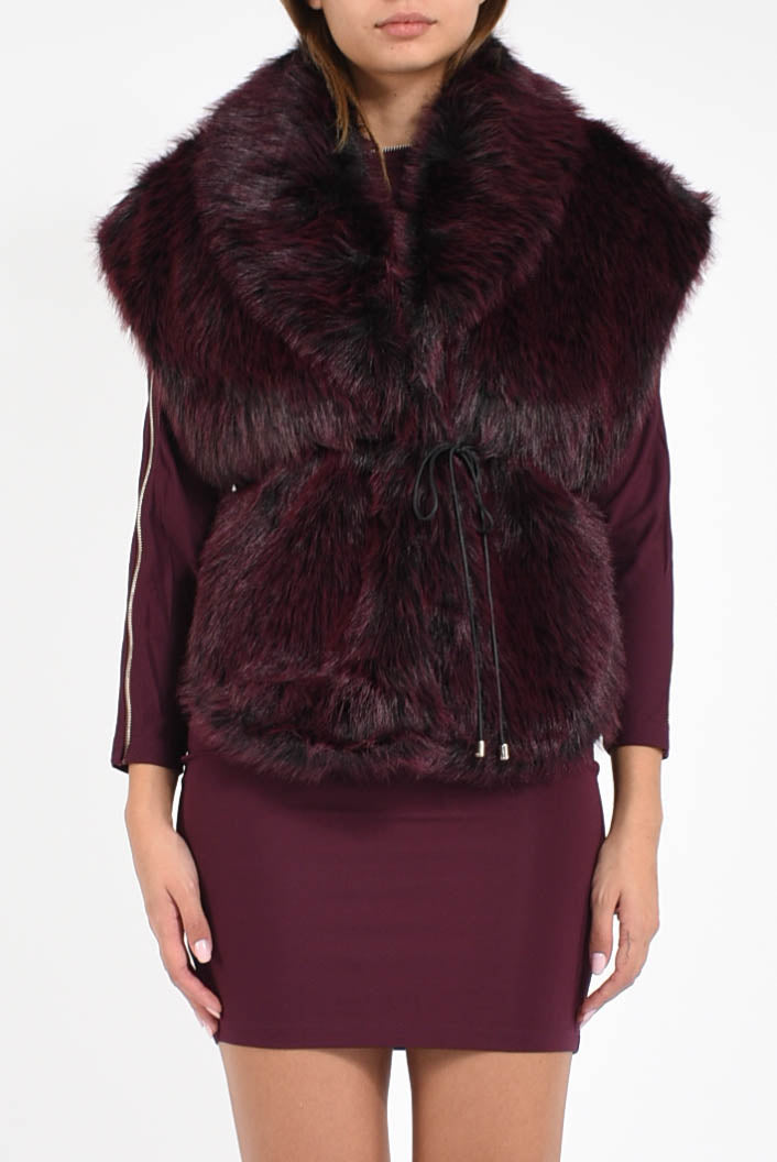 cappa in ecopelliccia reversibile