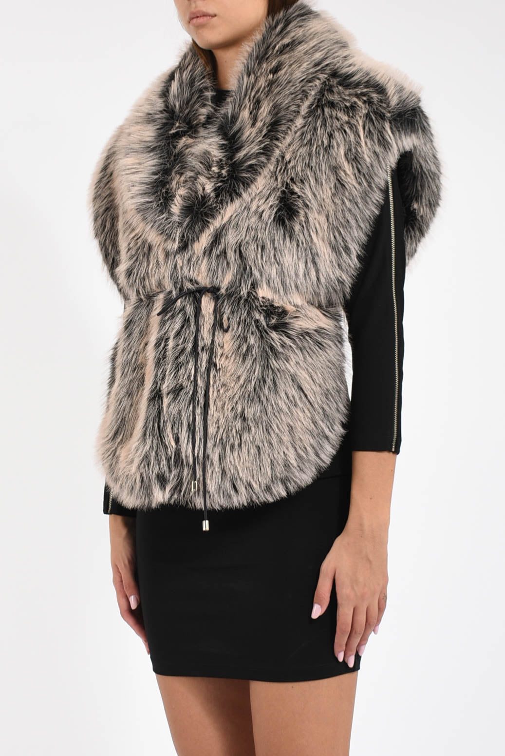 cappa in ecopelliccia reversibile