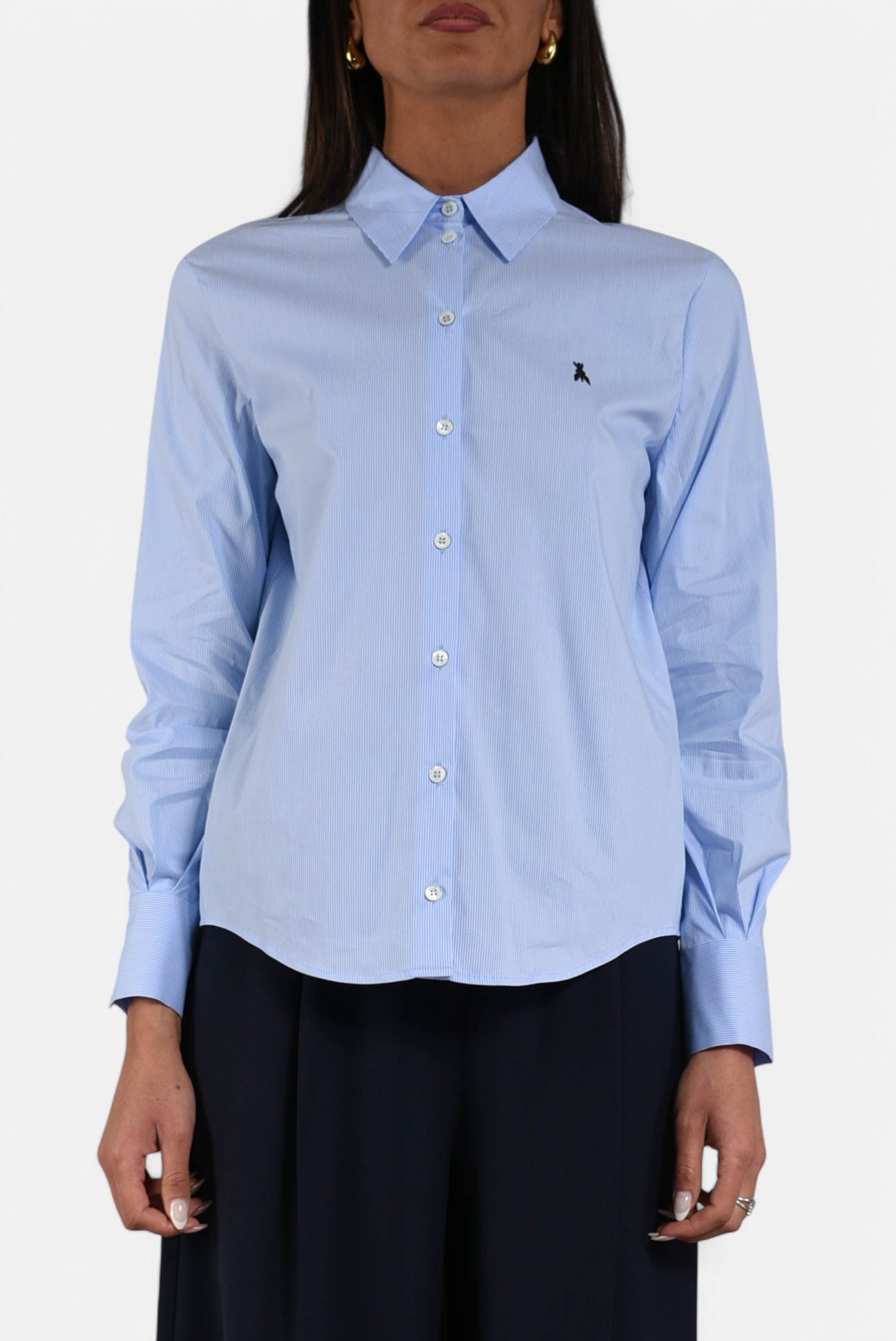 camicia in cotone a righe