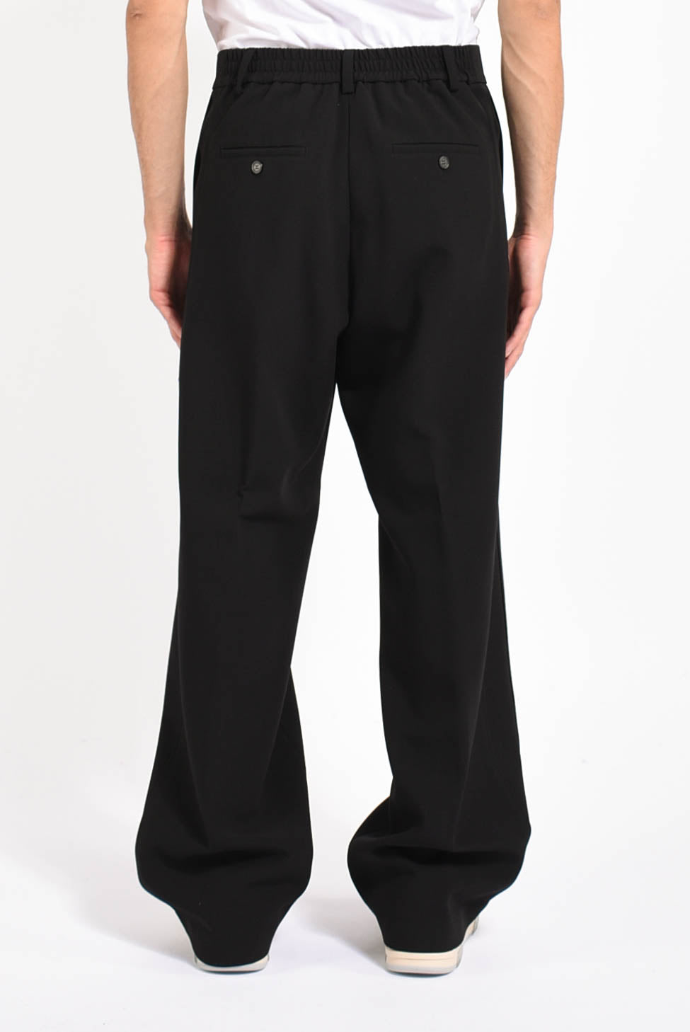 Pantaloni dritti in fresco lana