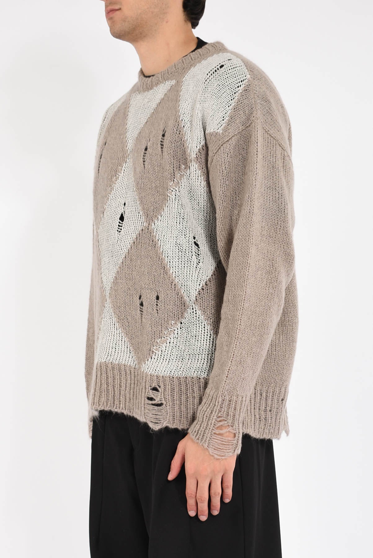 Maglia in lana a rombi