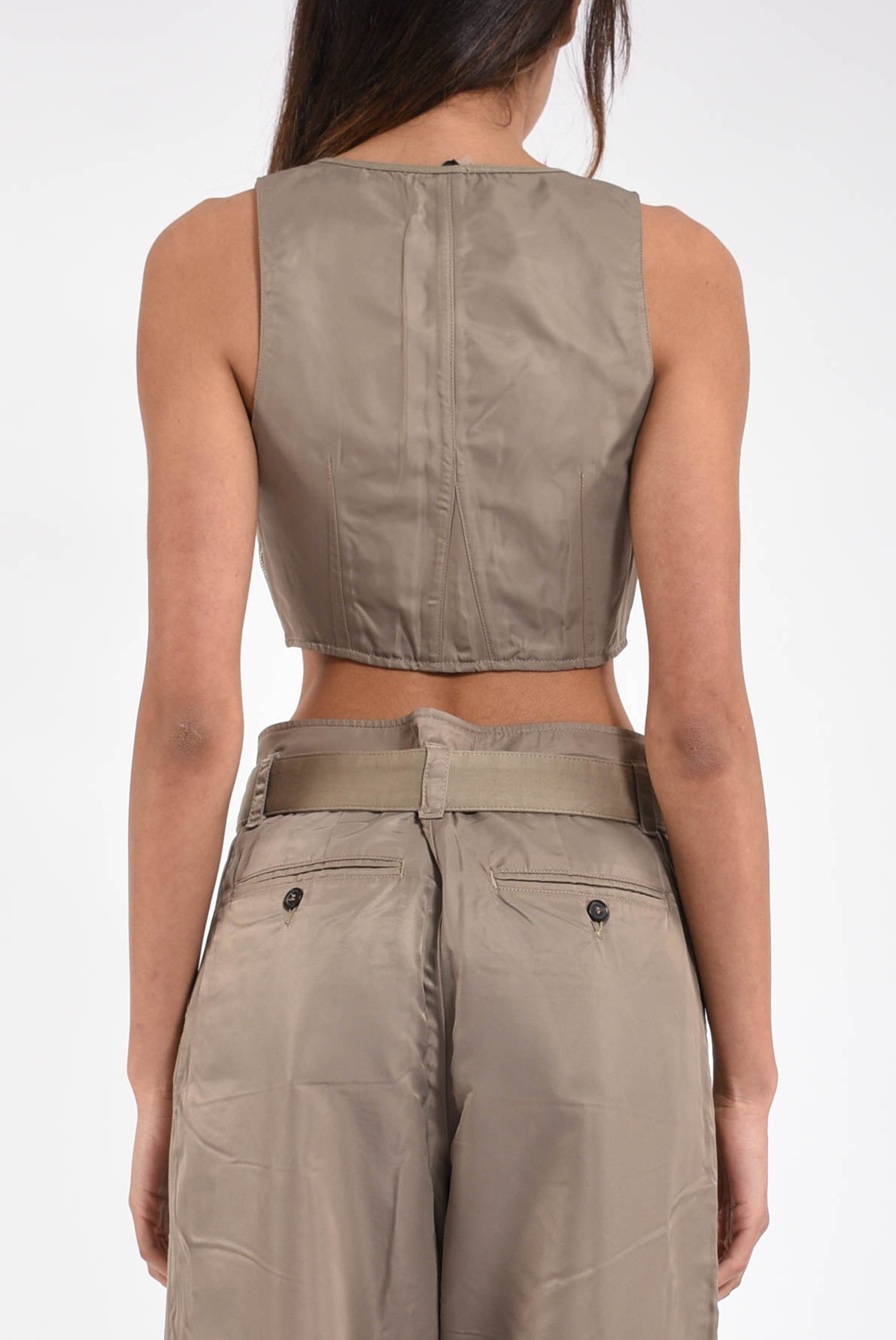 crop top in cotone modello stranamore