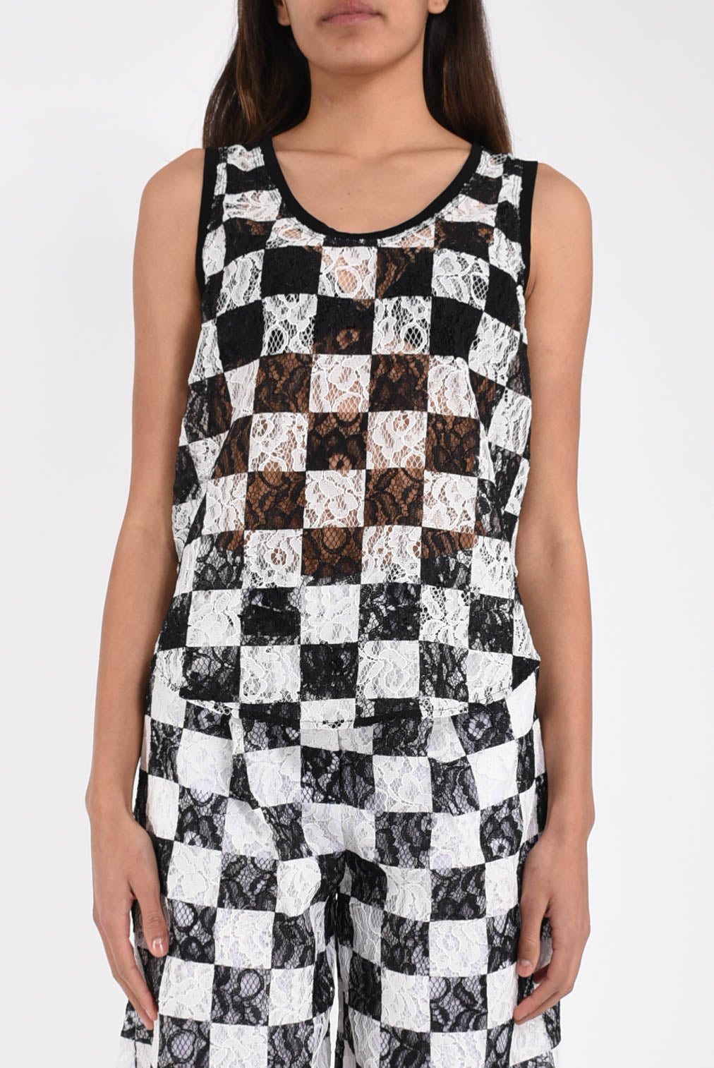 canotta in pizzo modelo tom