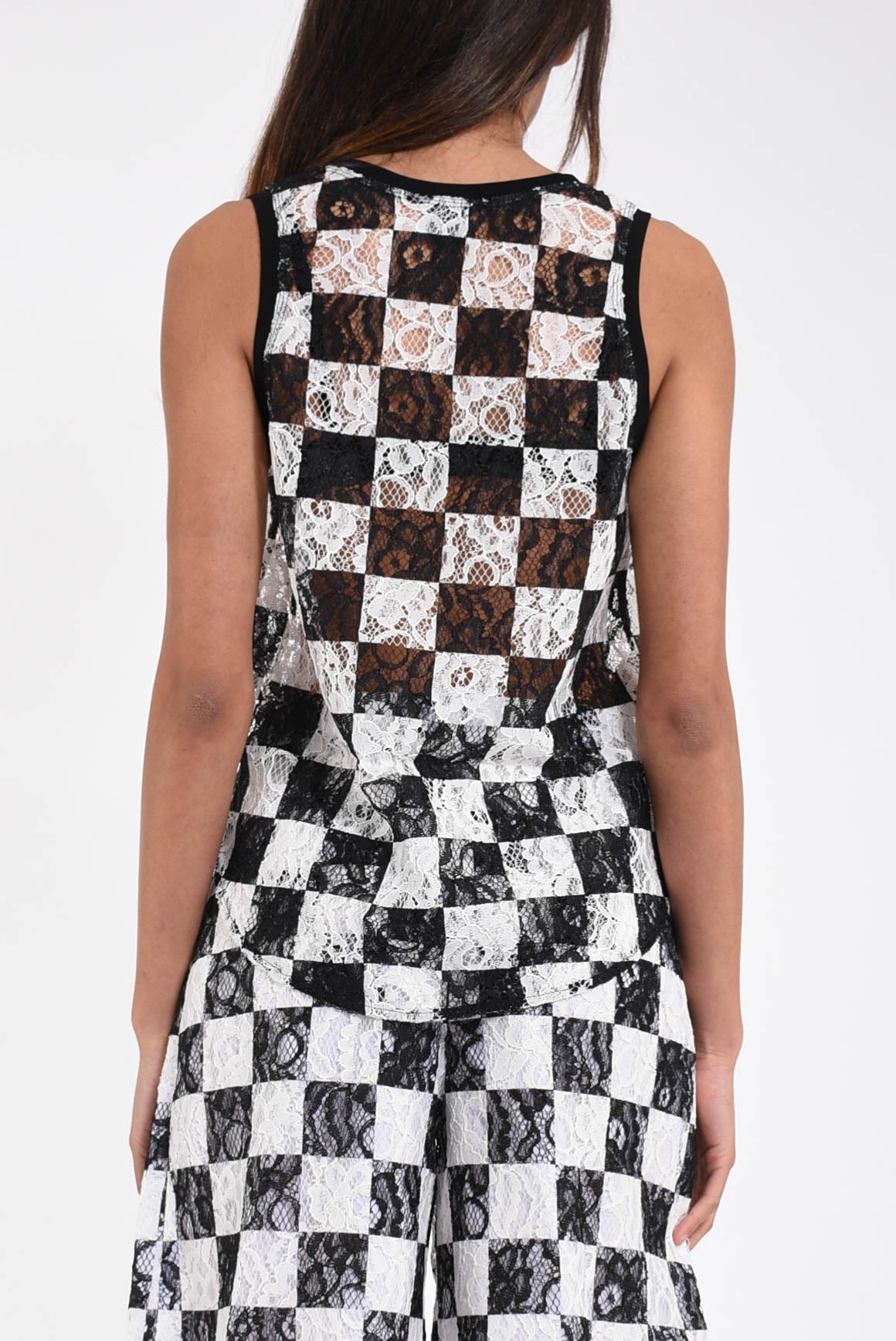 canotta in pizzo modelo tom