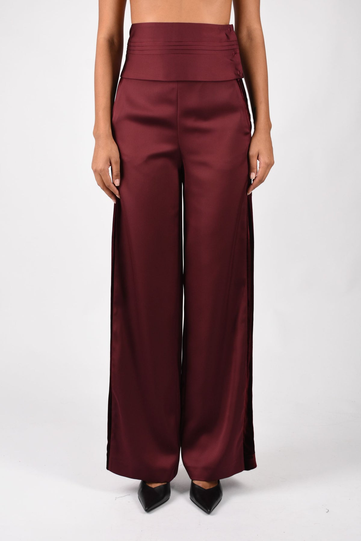 Pantaloni in raso heavy A26CEPA10201