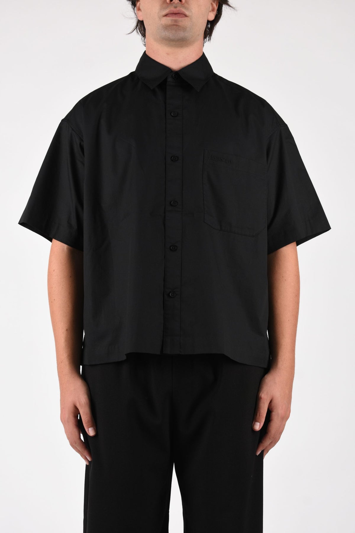 Camicia in popeline con logo