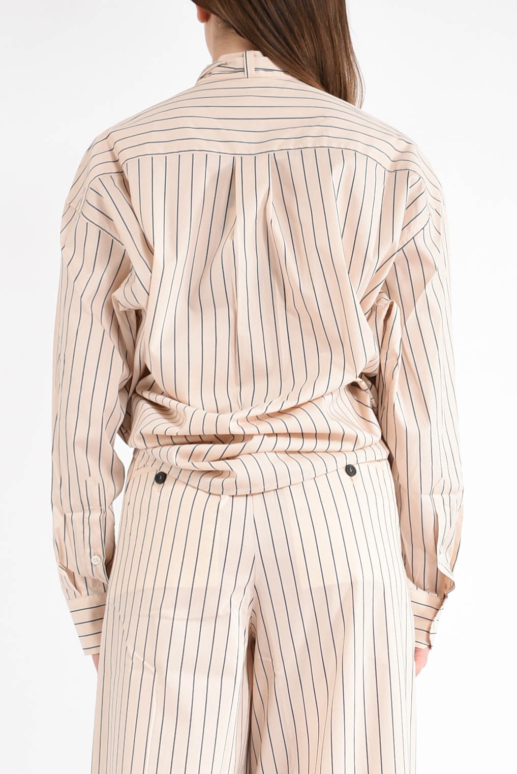camicia in cotone gessata