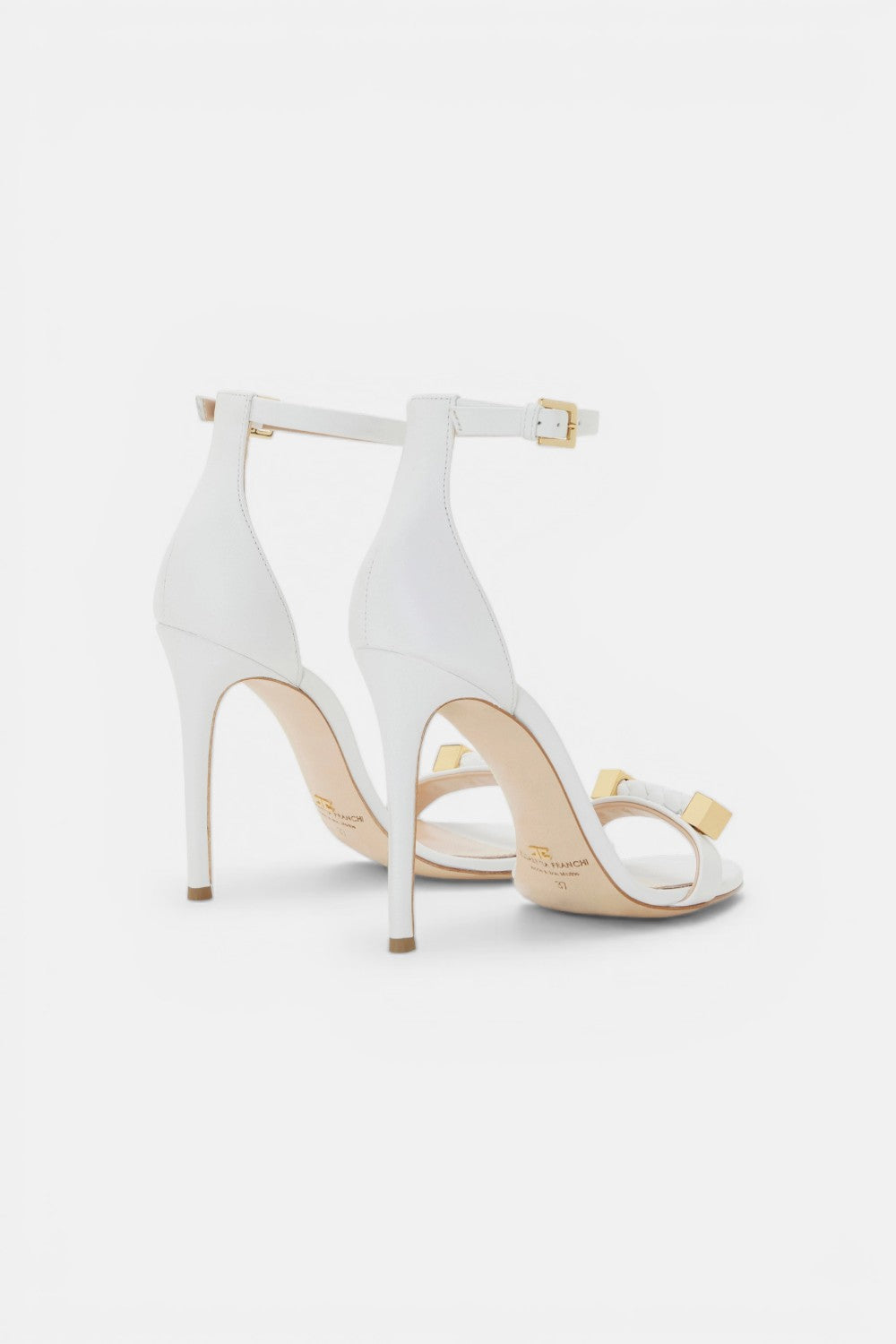 Sandalo in pelle con dettagli logo