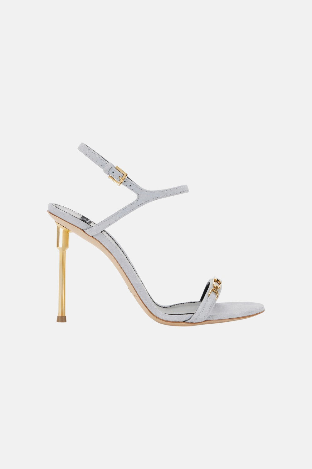 Sandali in pelle con tacco scultura