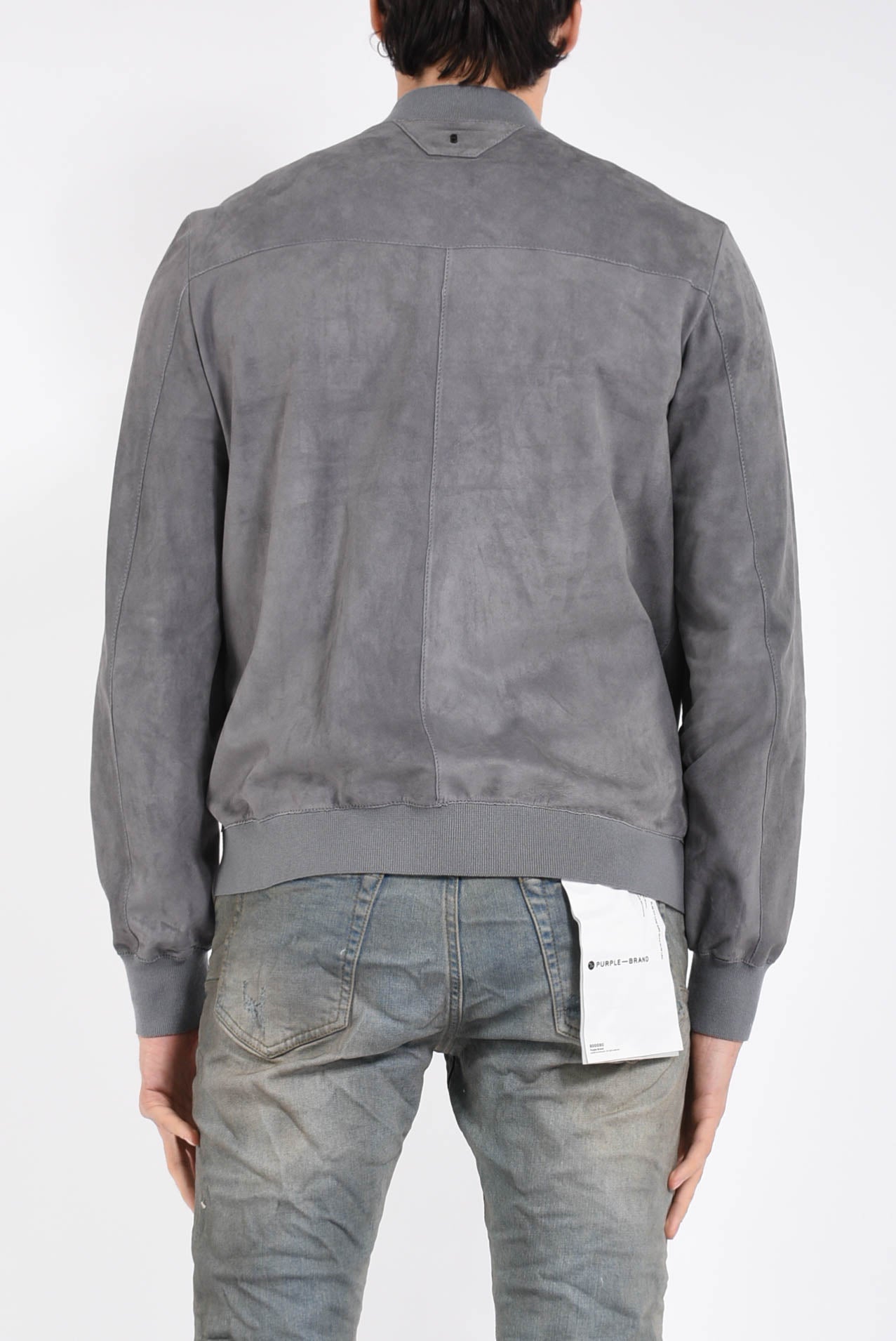 Bomber in pelle scamosciata