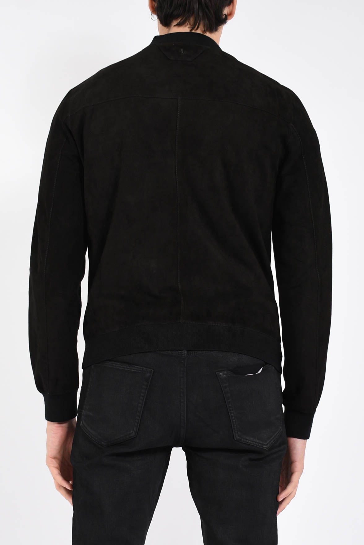 Bomber in pelle scamosciata