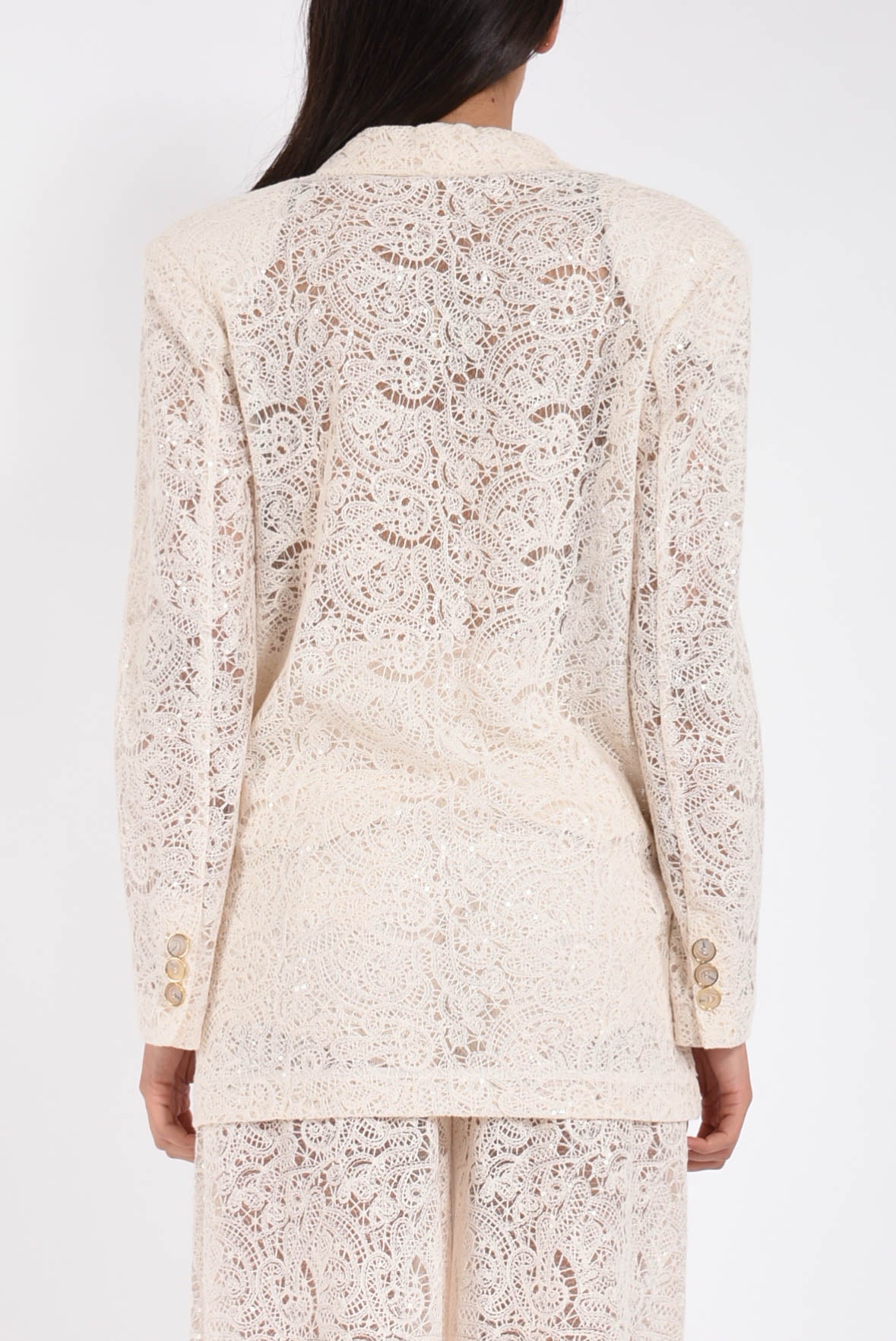 giacca oversize in pizzo