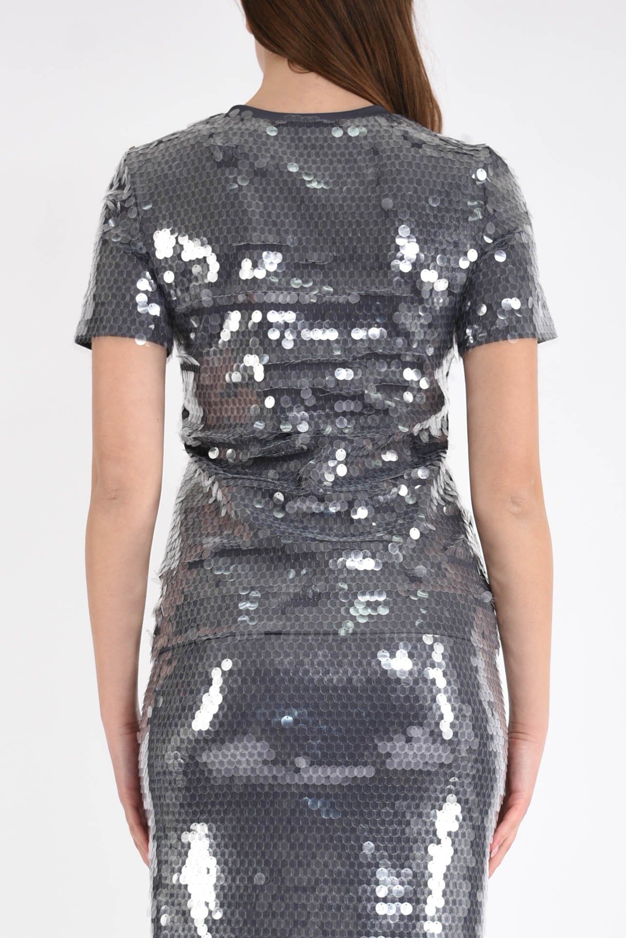 t-shirt con paillettes modello kibbutz
