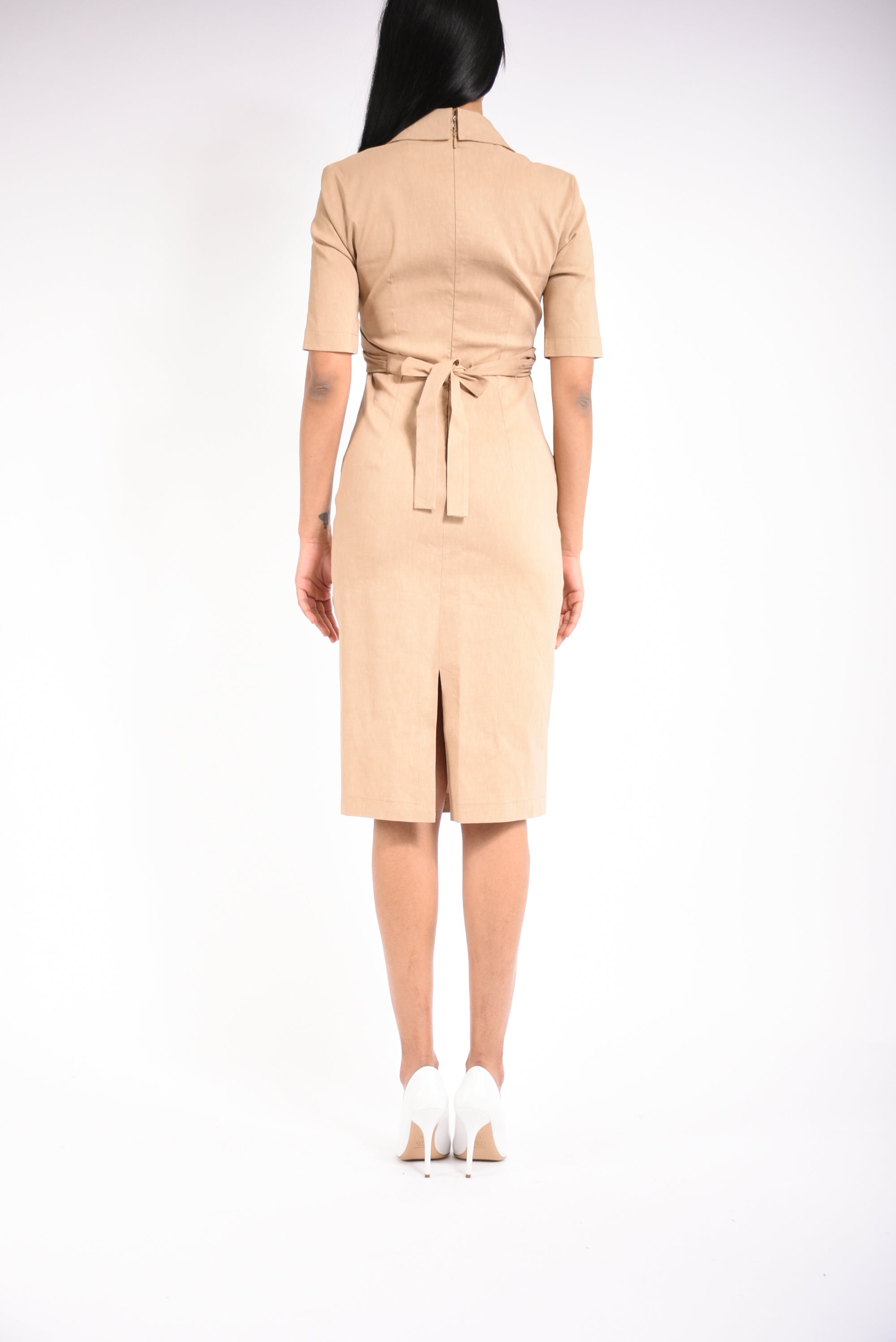 abito midi in lino allyson