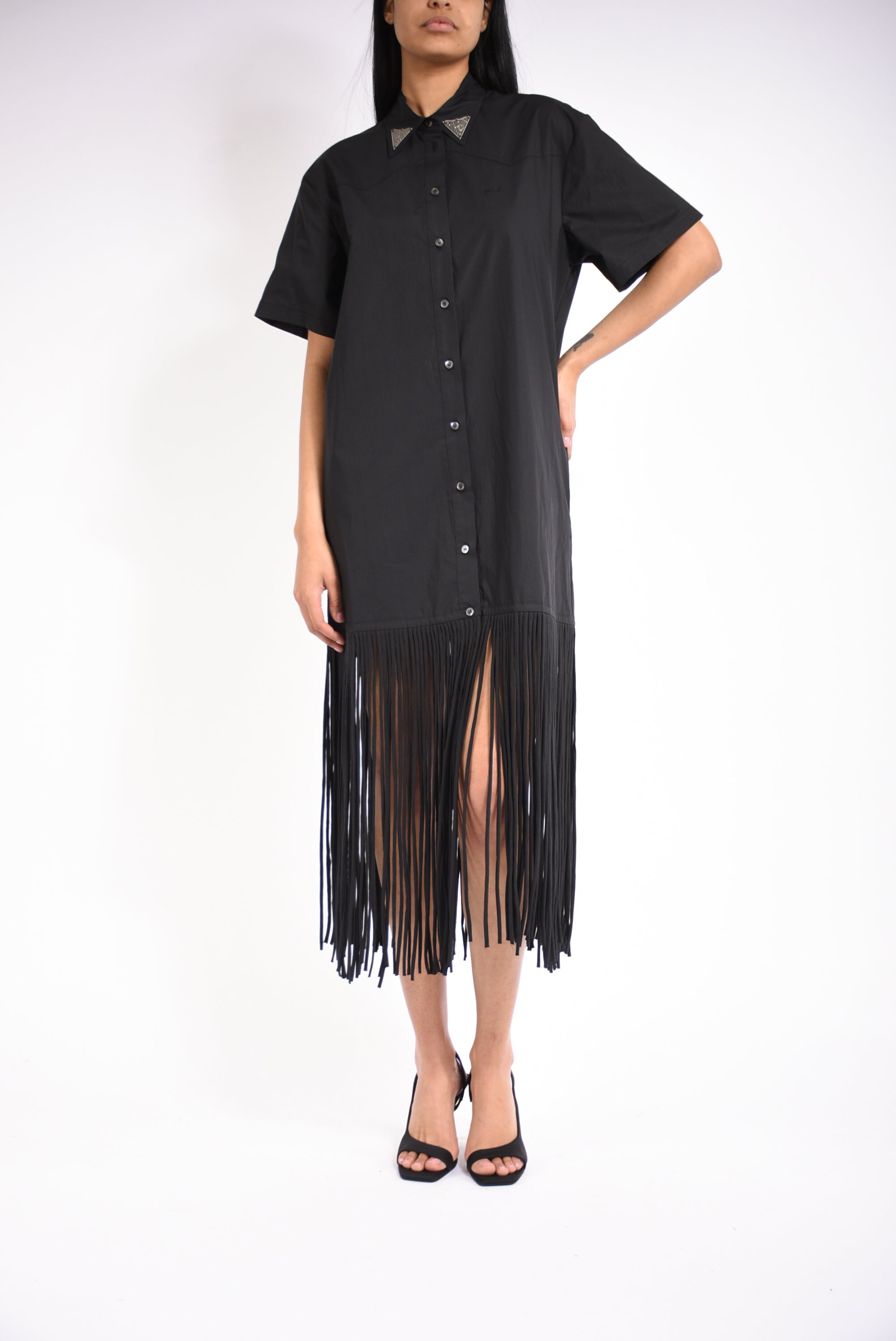 abito chemisier con frange avigliano