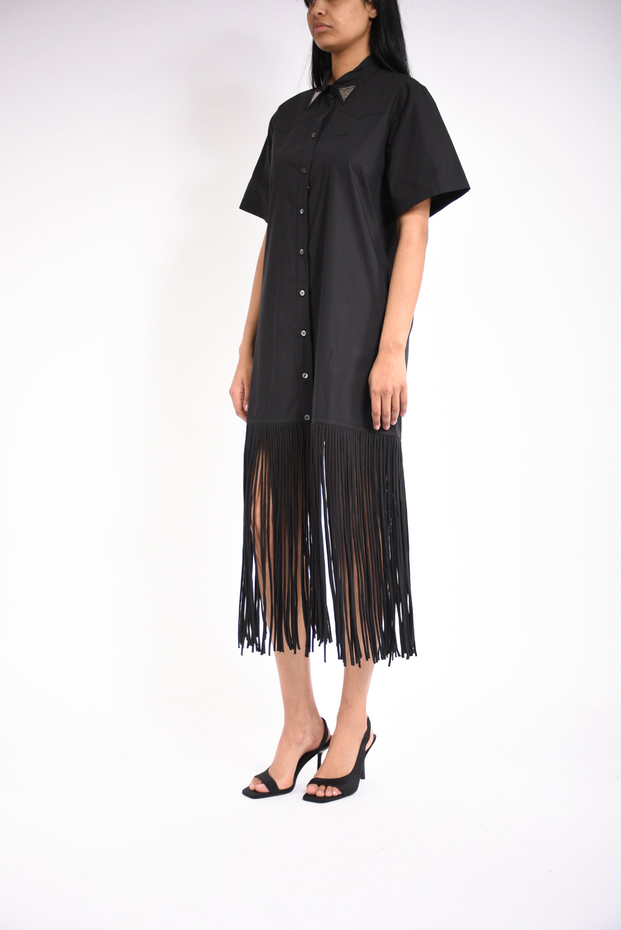 abito chemisier con frange avigliano