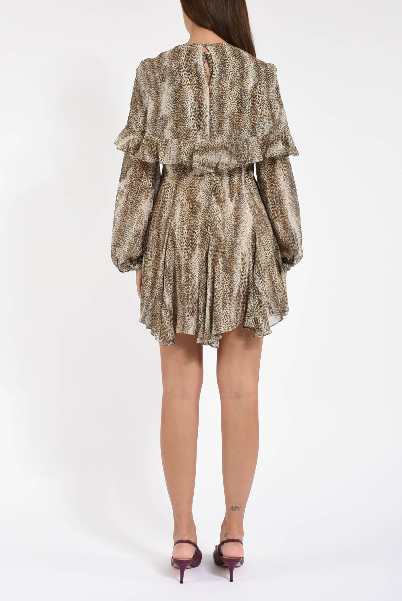 Abito mini con stampa animalier