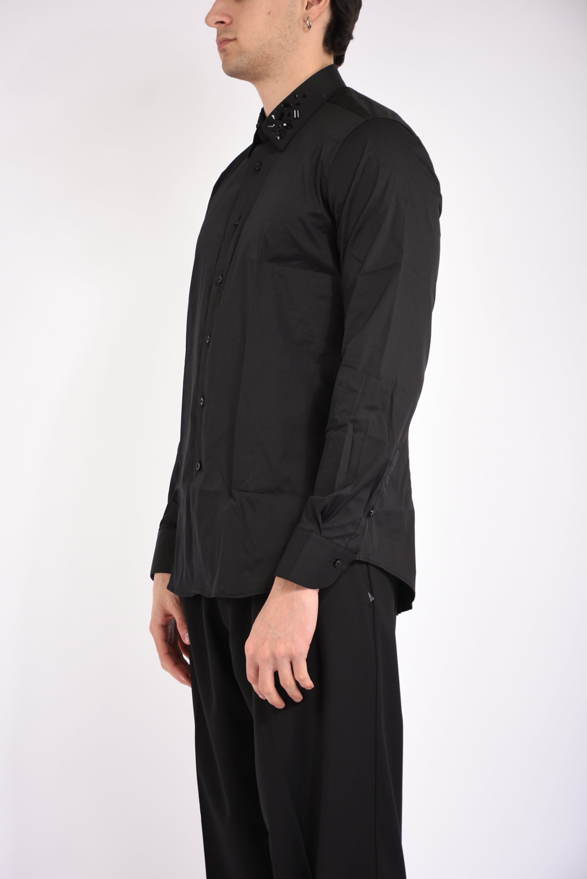 Camicia in cotone con applicazioni