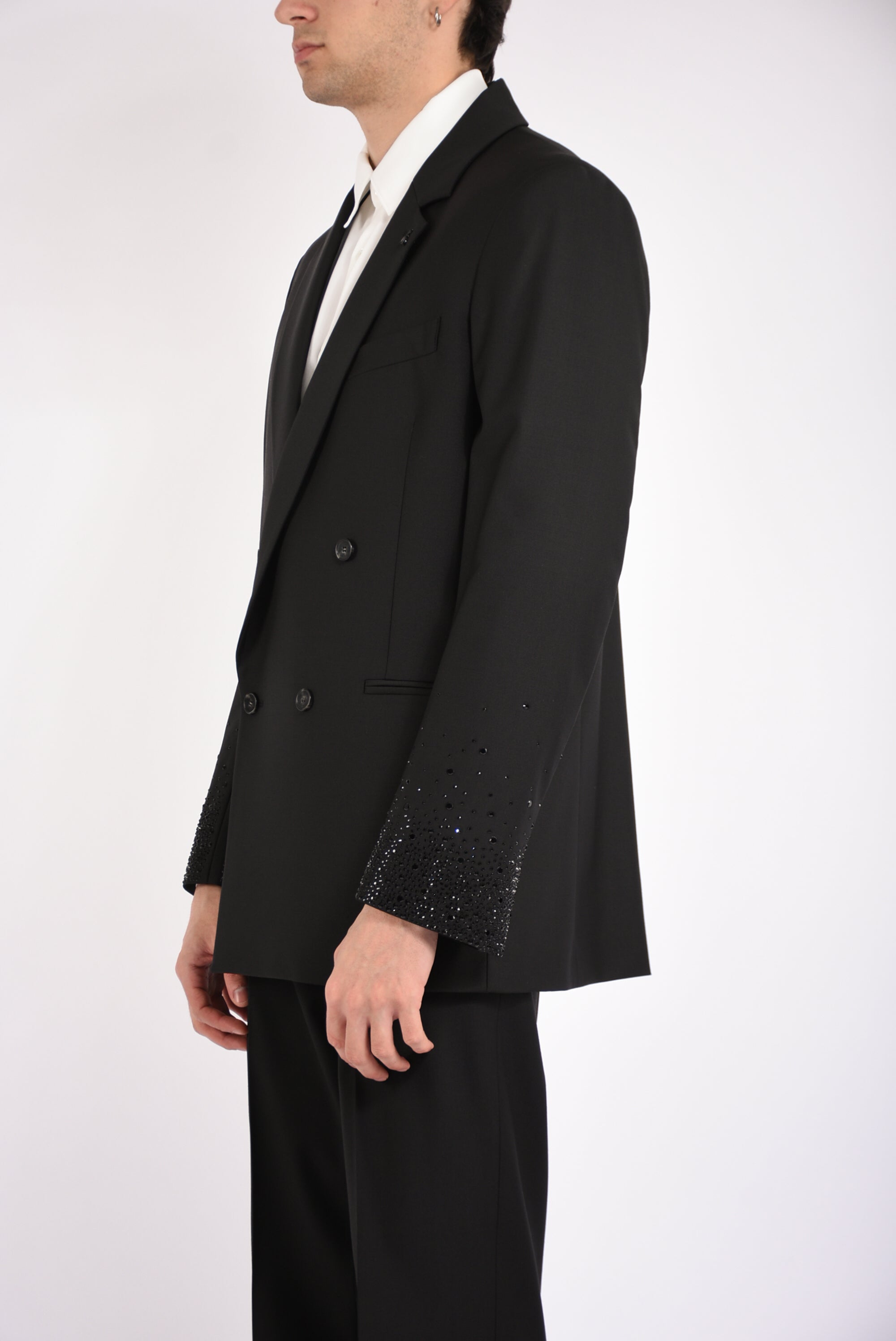 Giacca doppiopetto con applicazioni