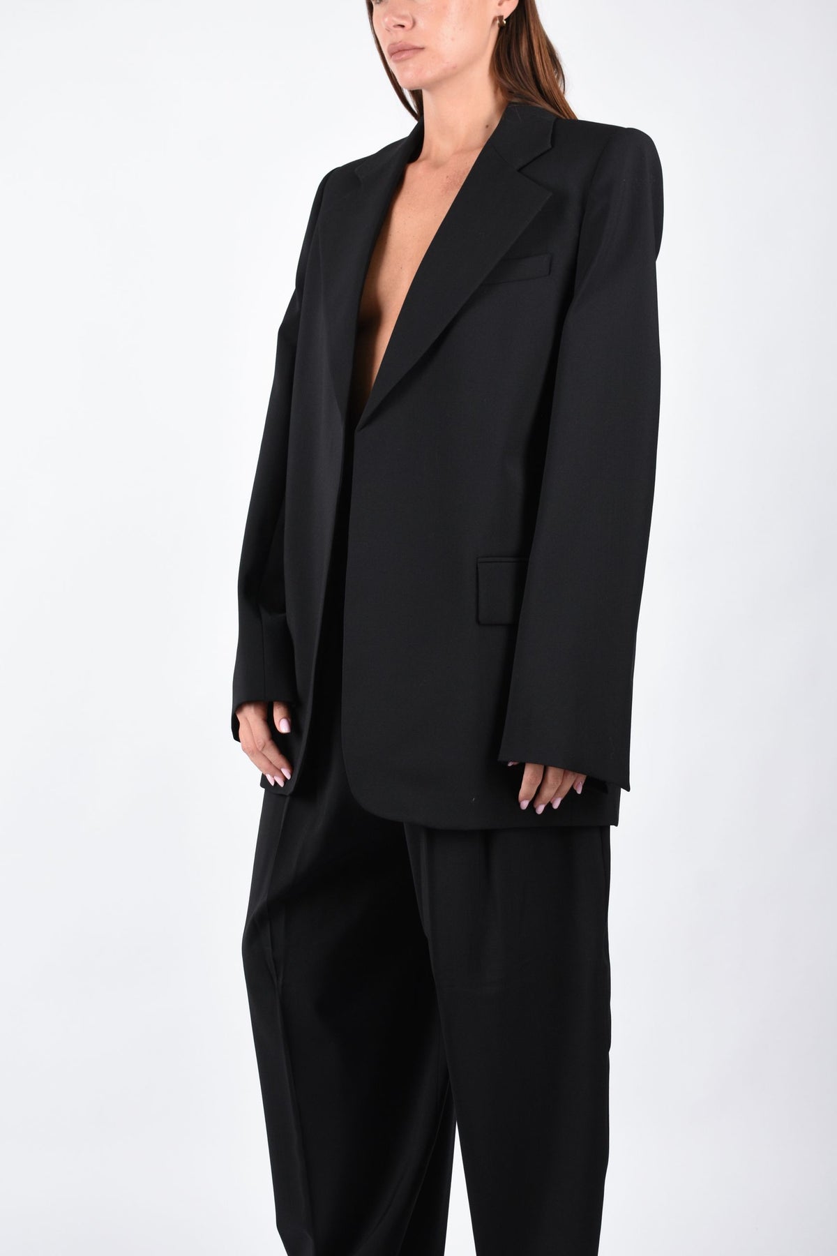 Blazer oversize in lana natural stretch TENACE 2622046061