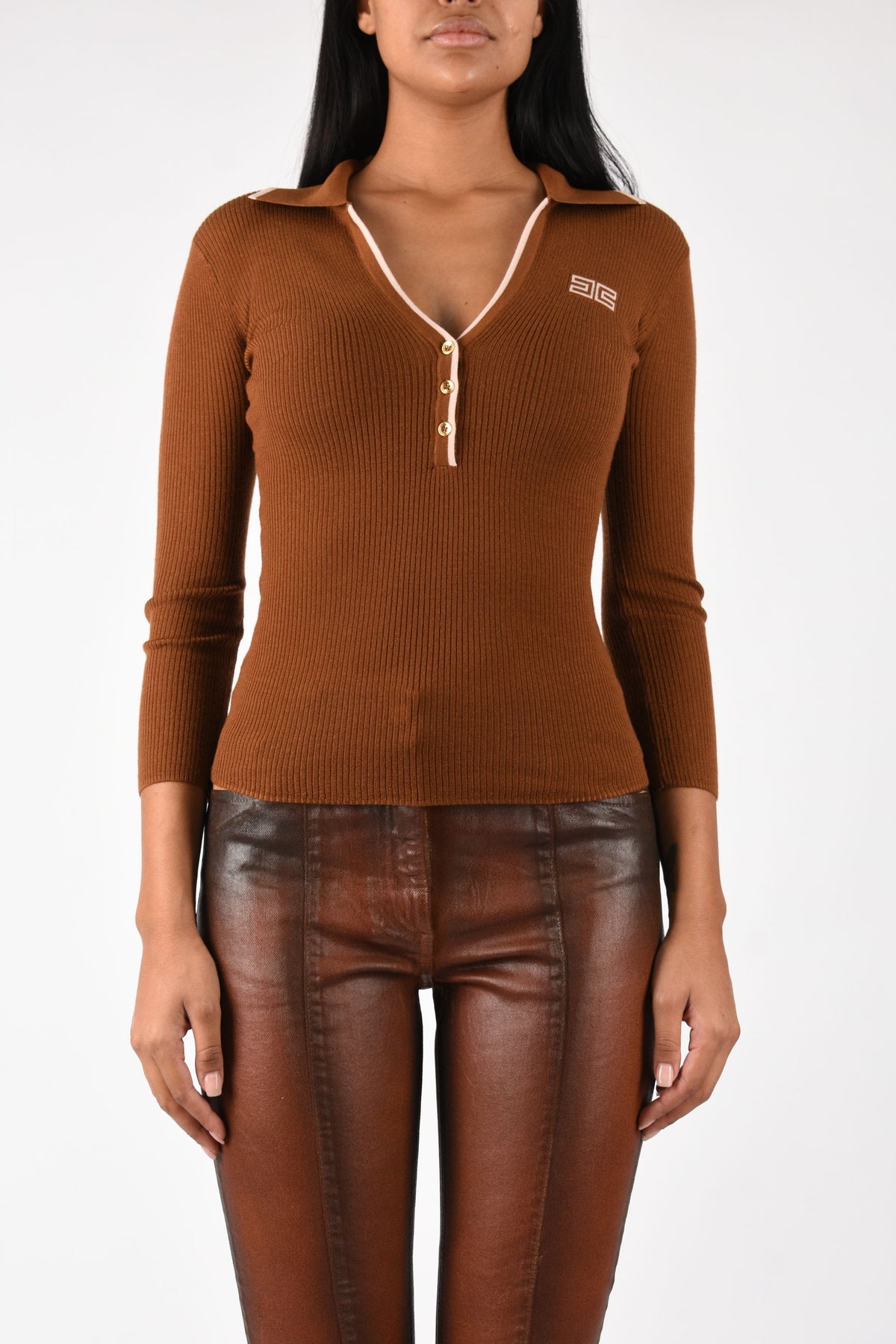 Polo in maglia a costine MK17B66E2