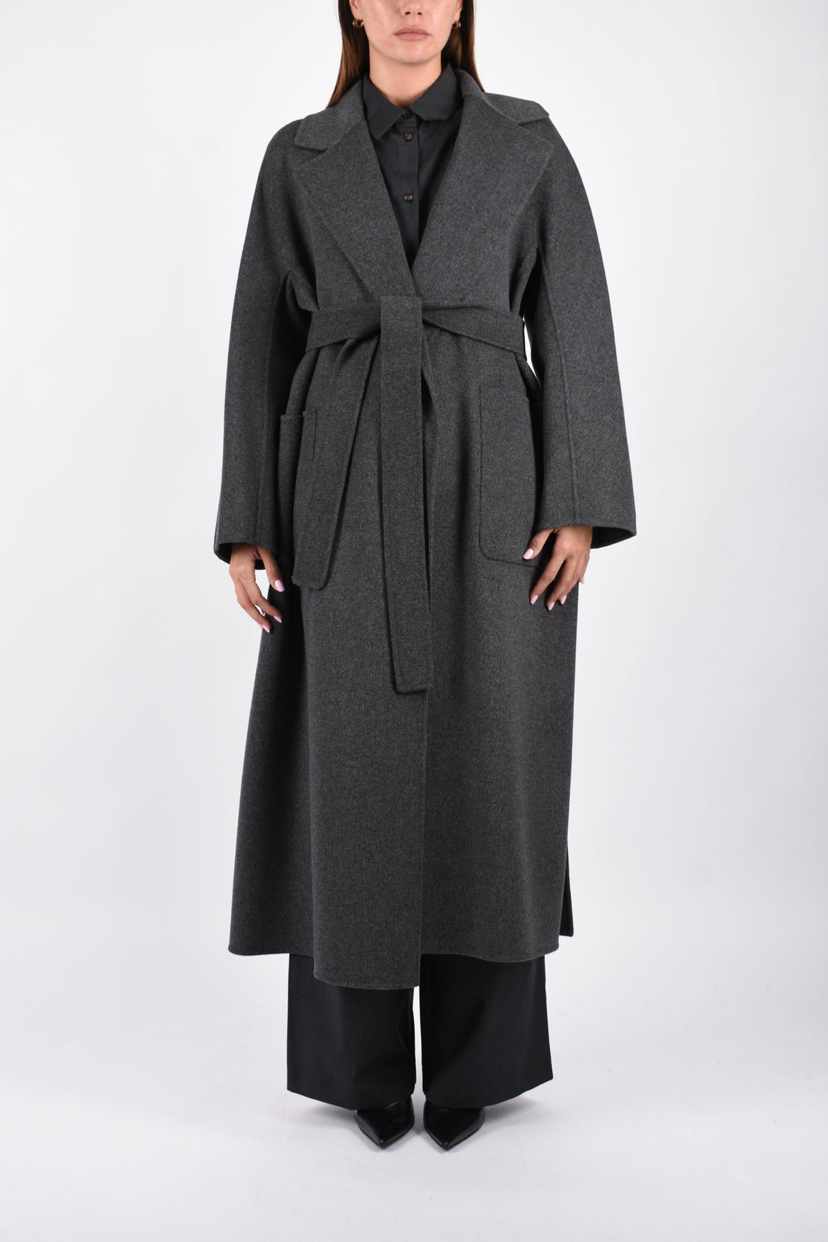 Cappotto lungo in lana double SMMPEONIE 2629016113600