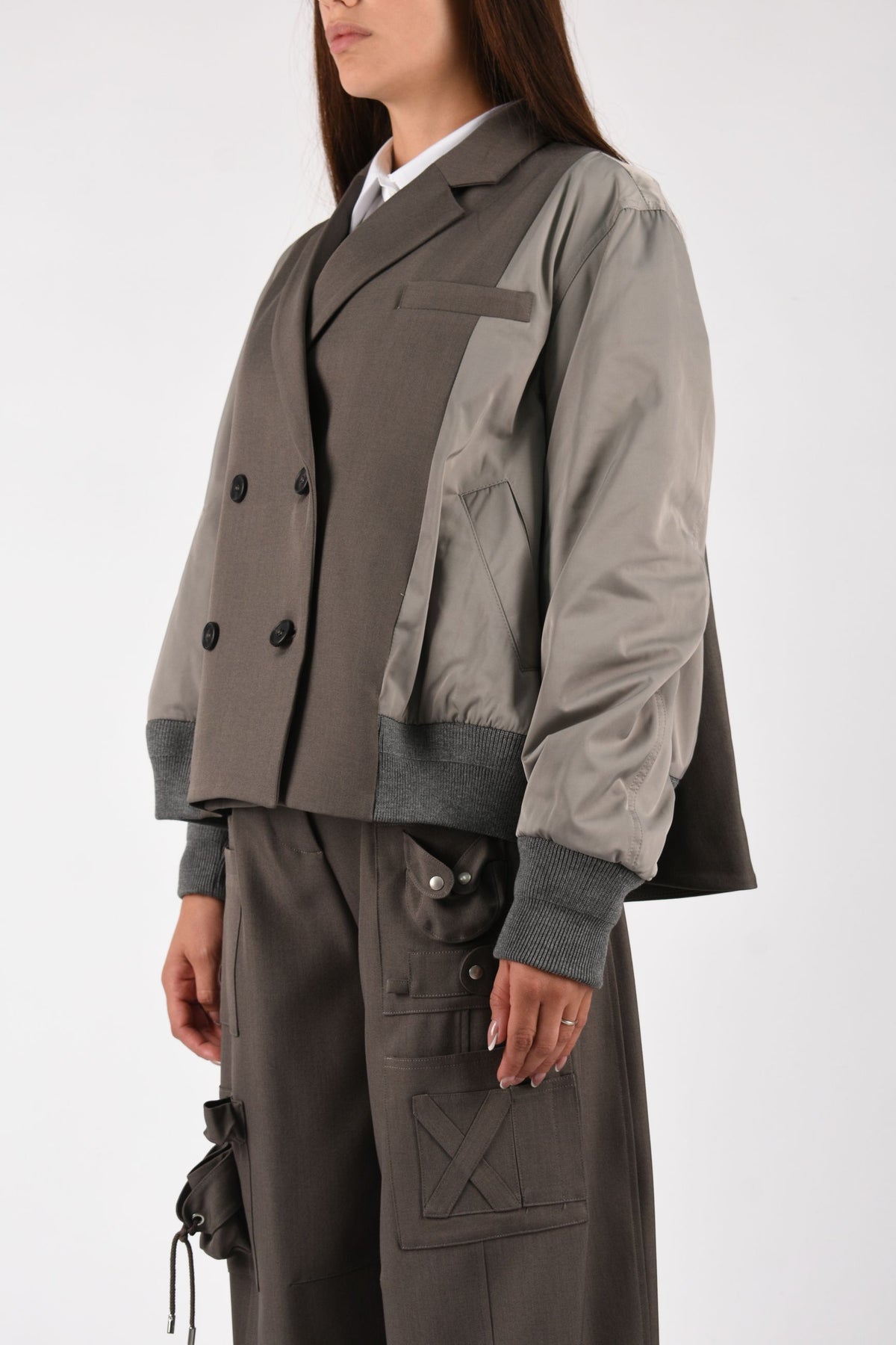 GIACCA BOMBER COMBINATA