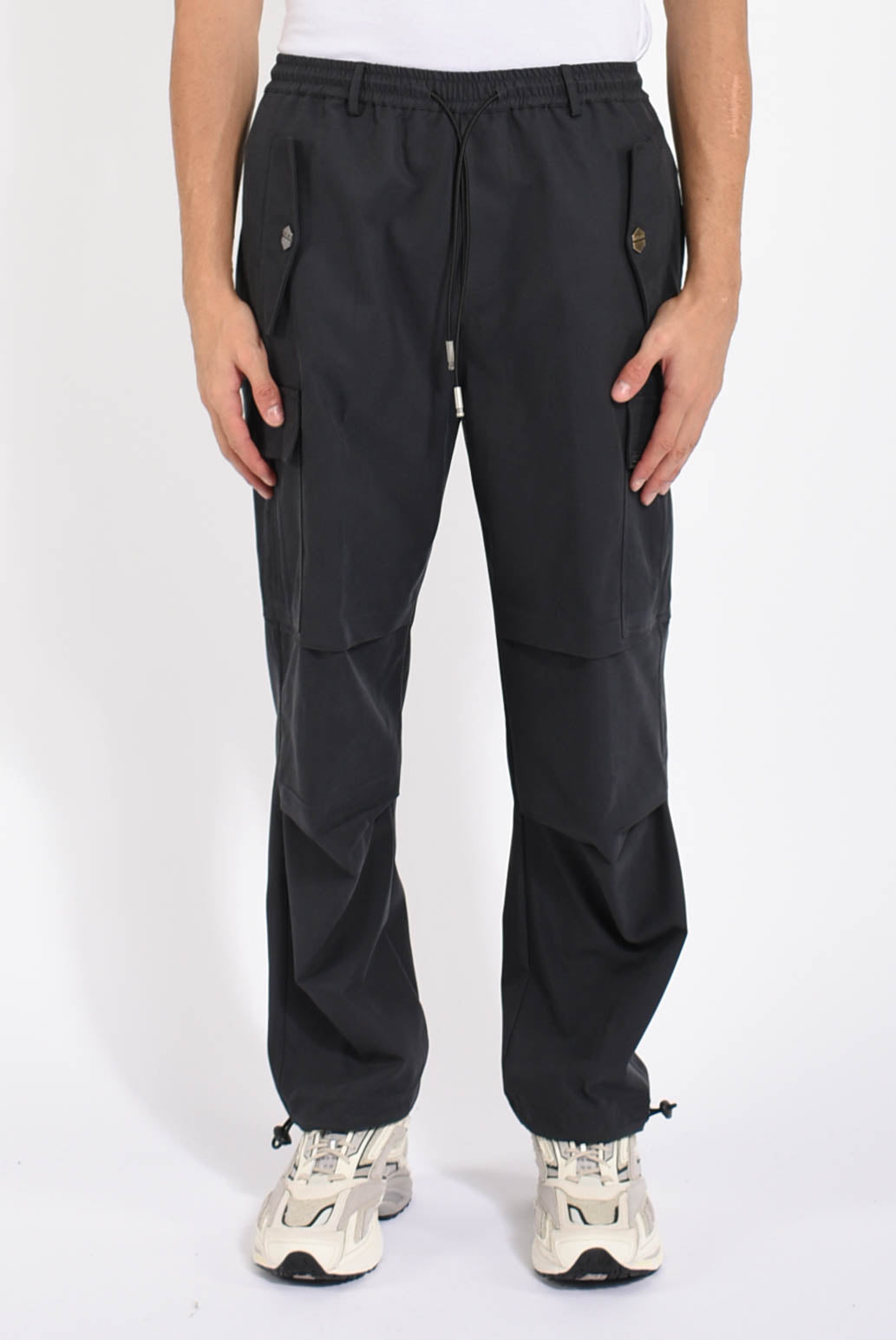 Pantaloni cargo in viscosa