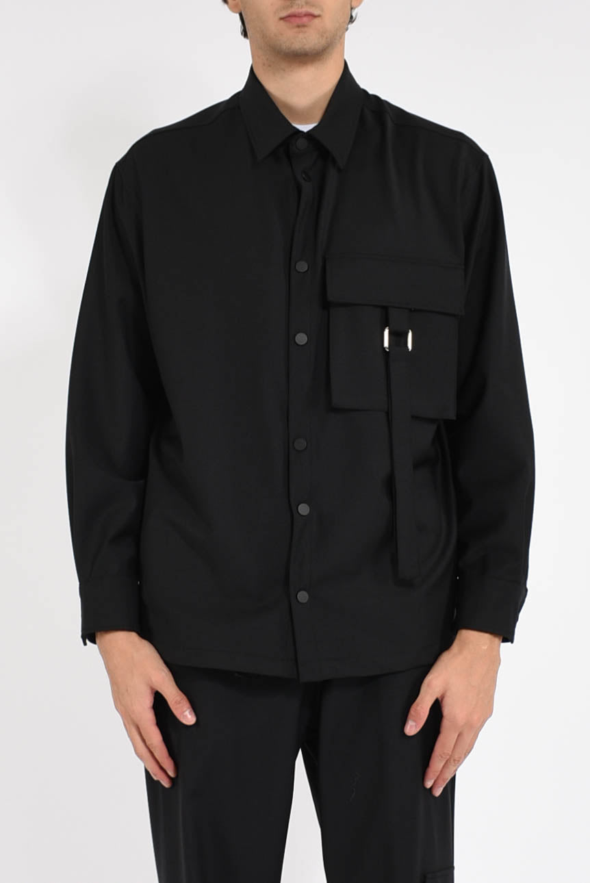 Overshirt in misto lana