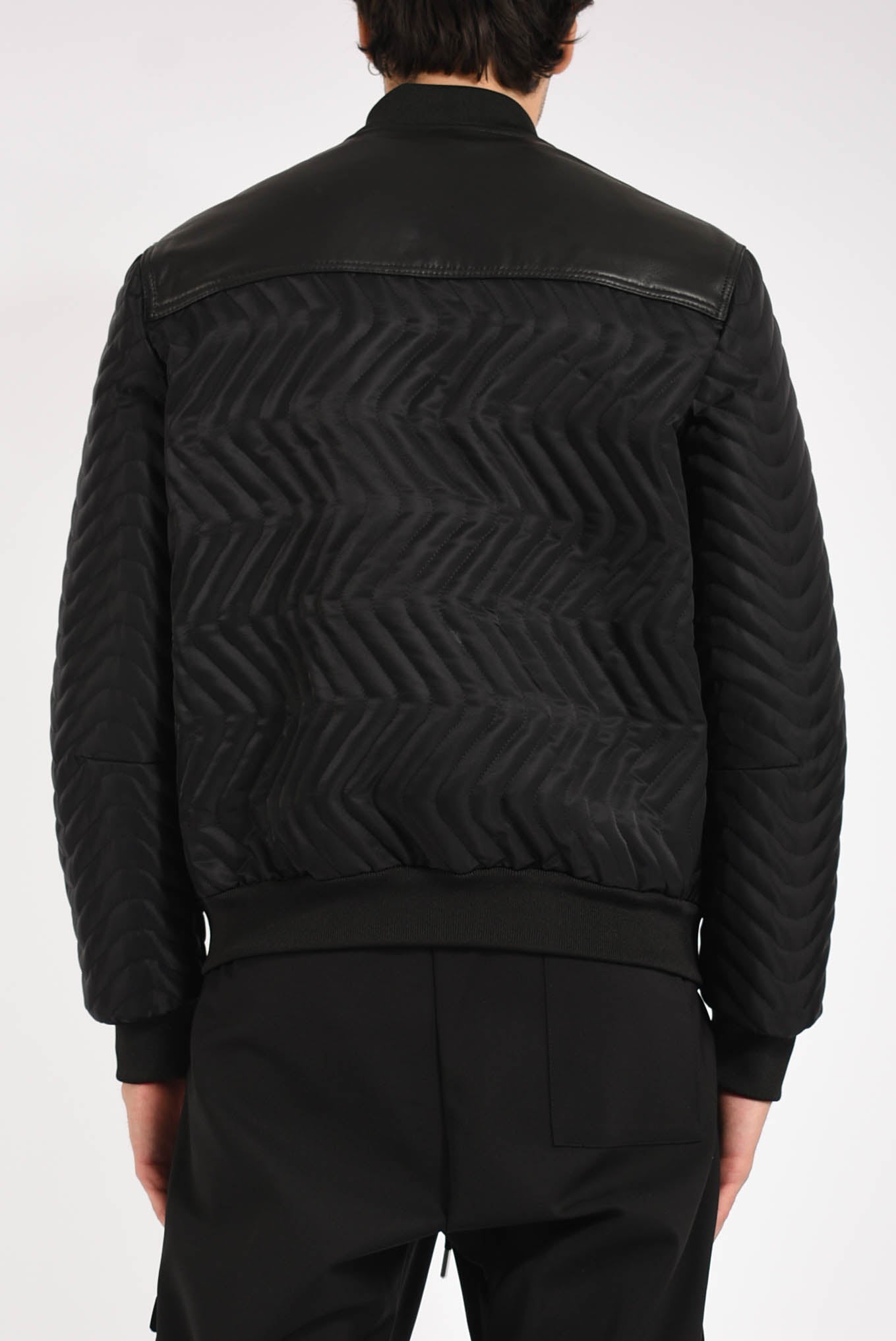 Bomber in nylon trapuntato