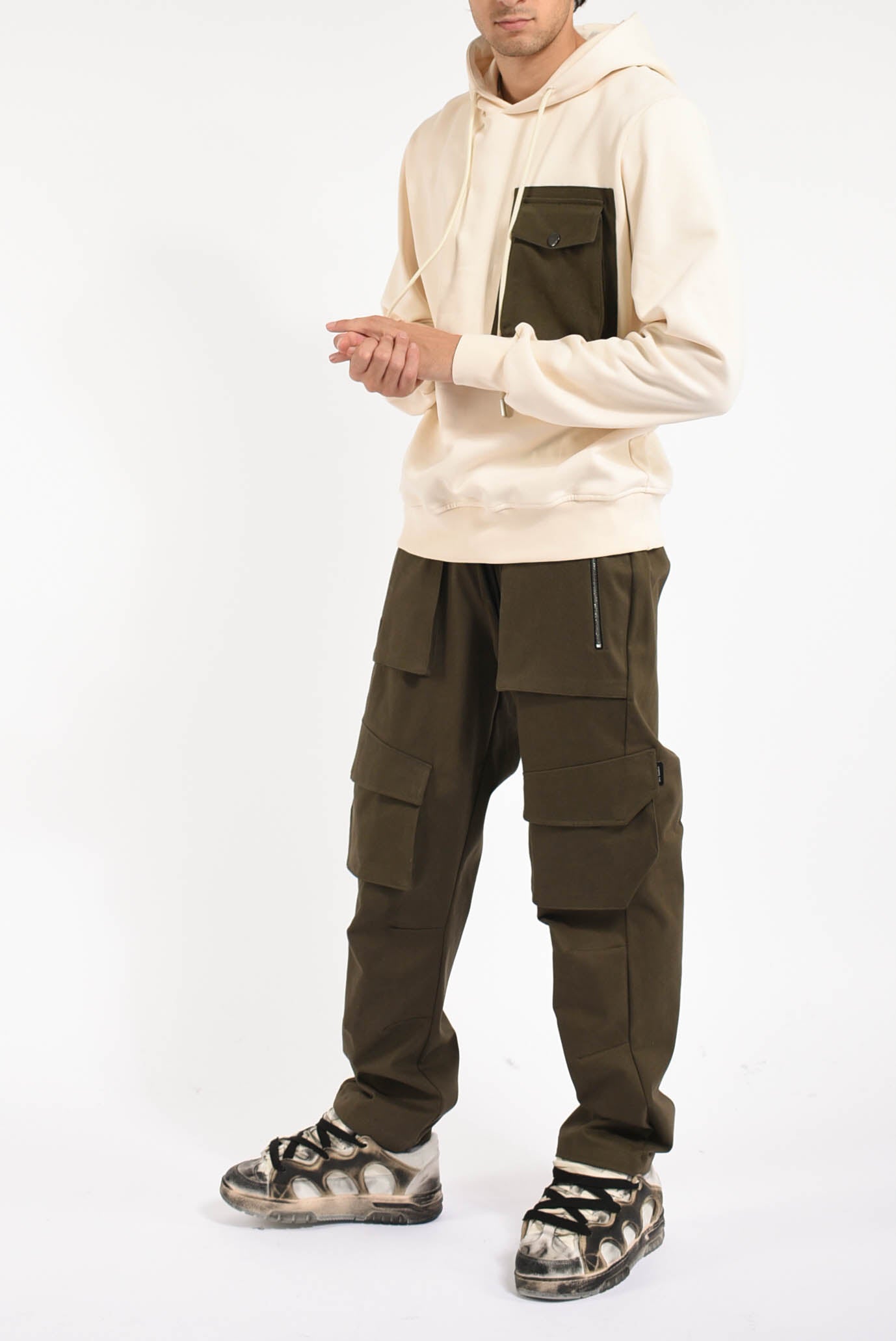 Pantaloni cargo in cotone