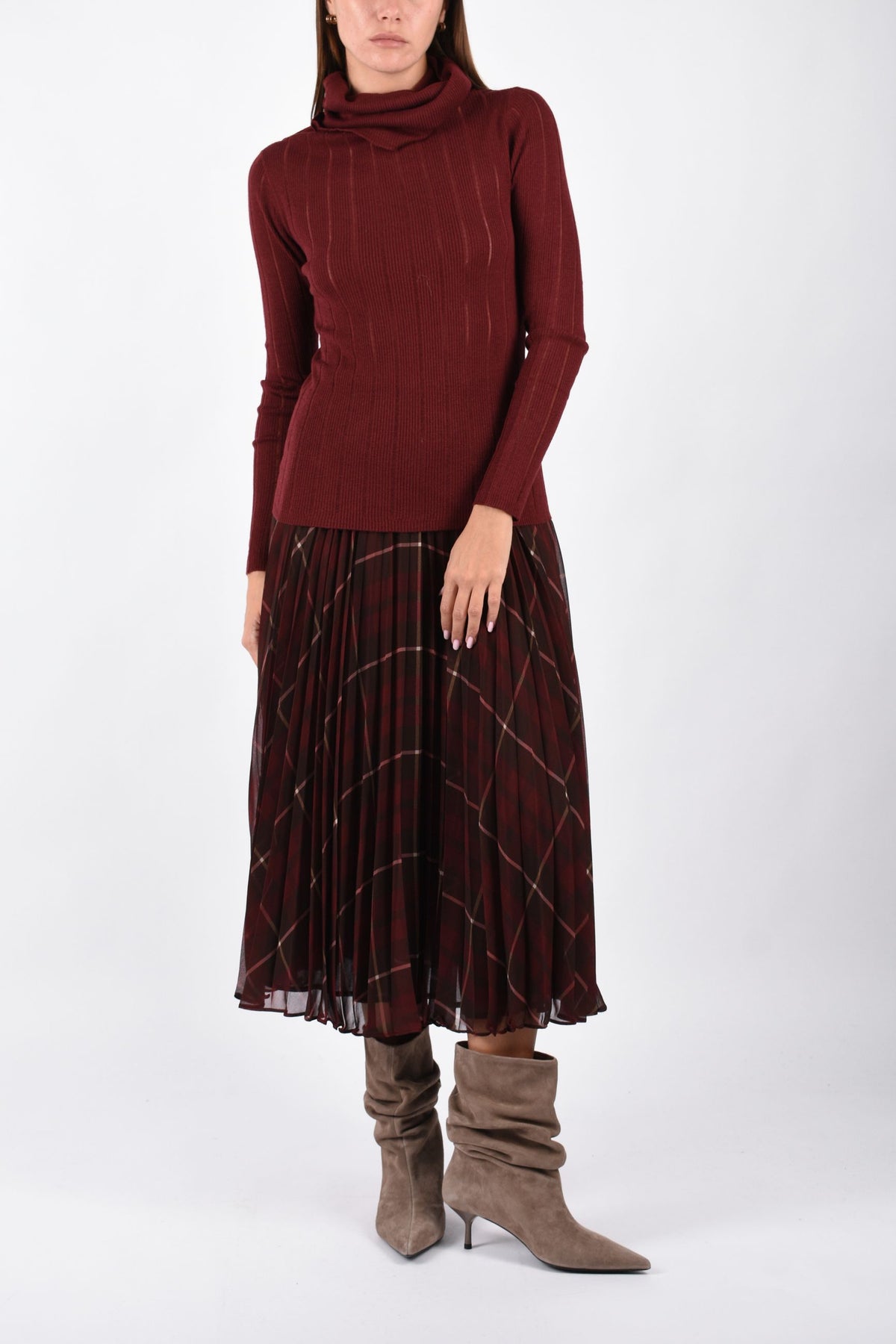 Maglia dolcevita in lana e seta MSTBADESSE 2626366051600