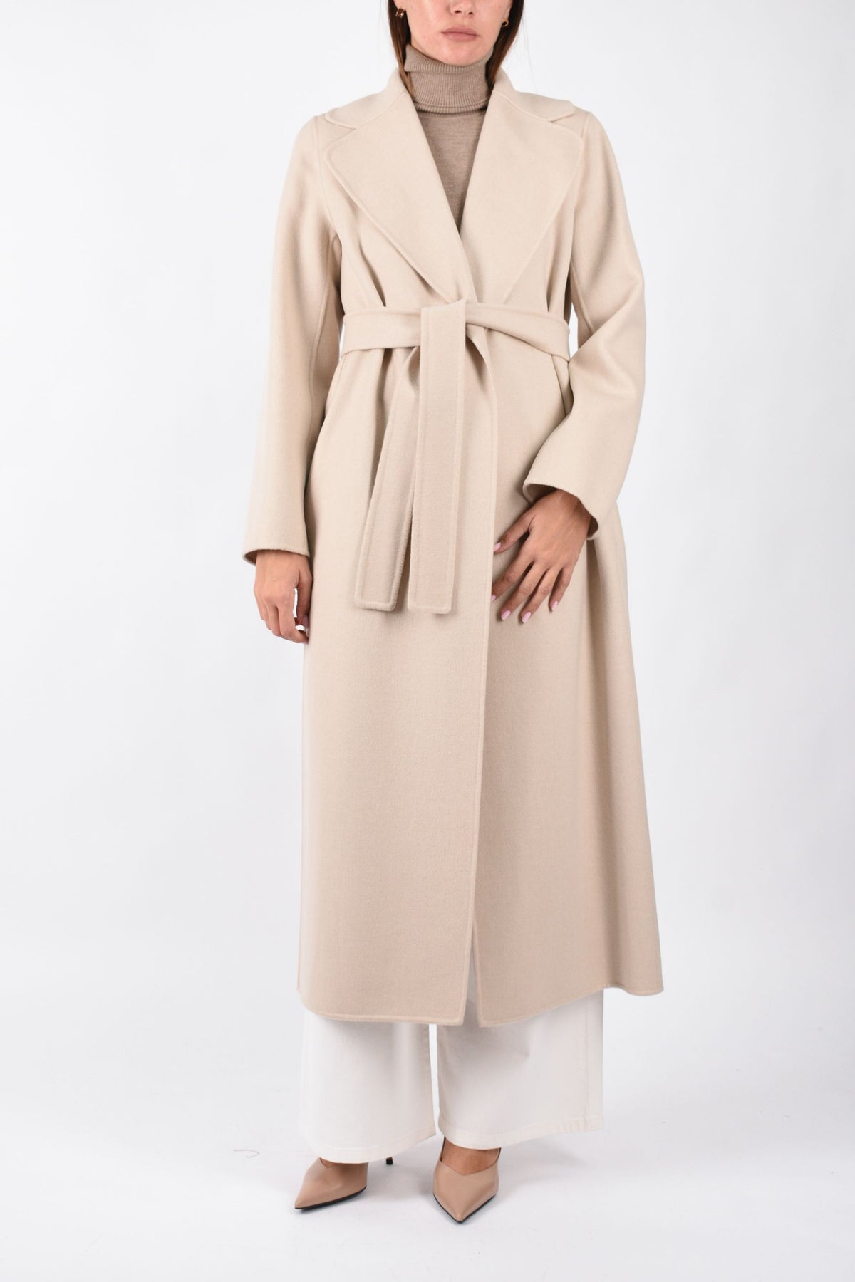 Cappotto a vestaglia in drap di lana POLDO 2629016073600