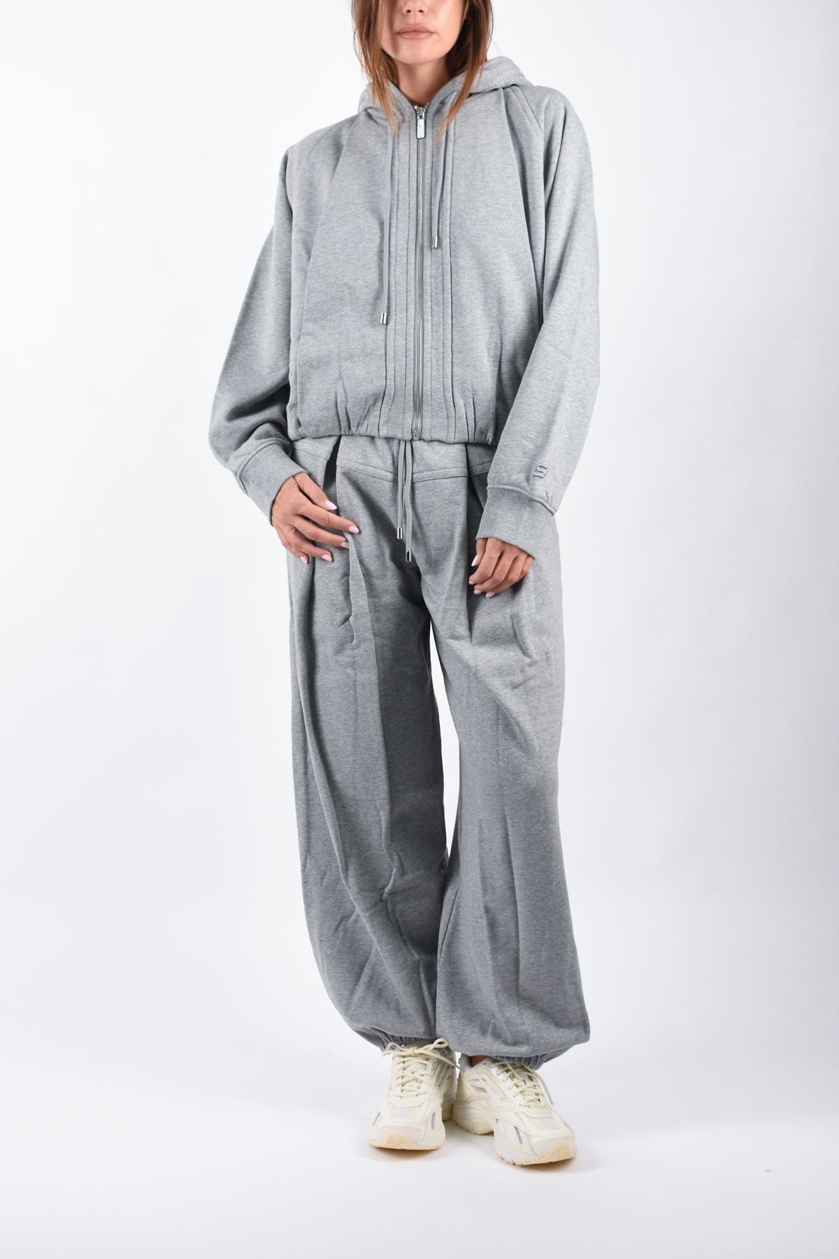 Felpa boxy con cappuccio in misto cotone FASHION 2622926015
