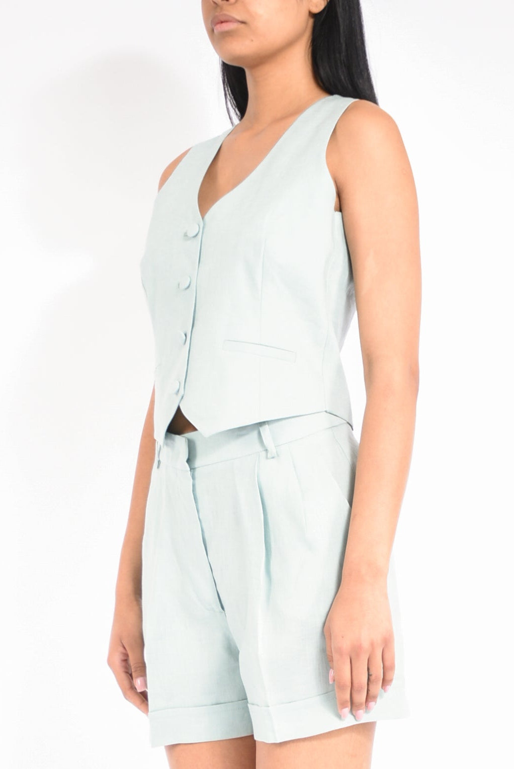 gilet in lino