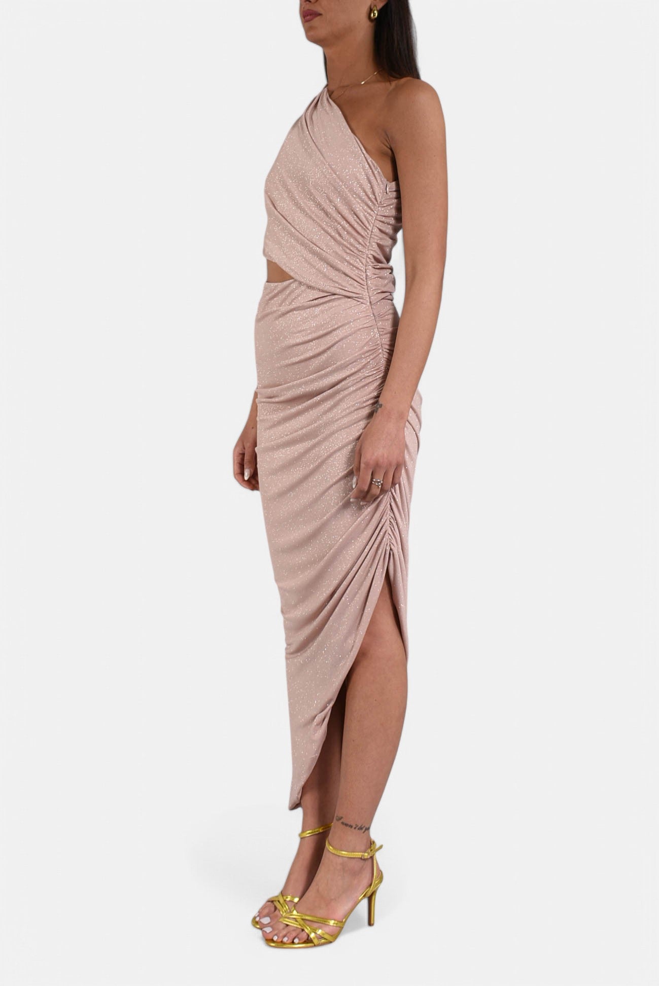 abito midi in lurex