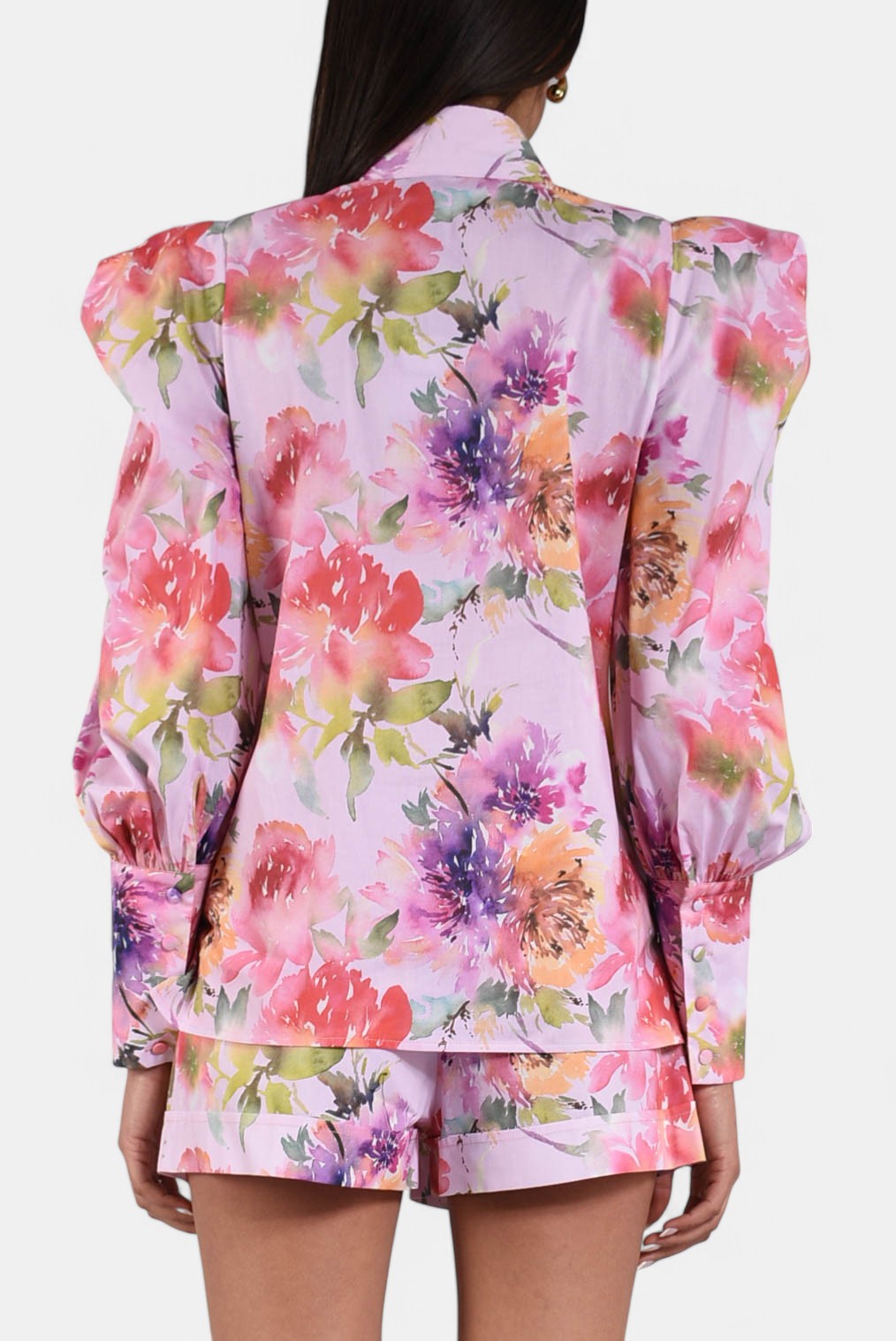 camicia in cotone a fantasia