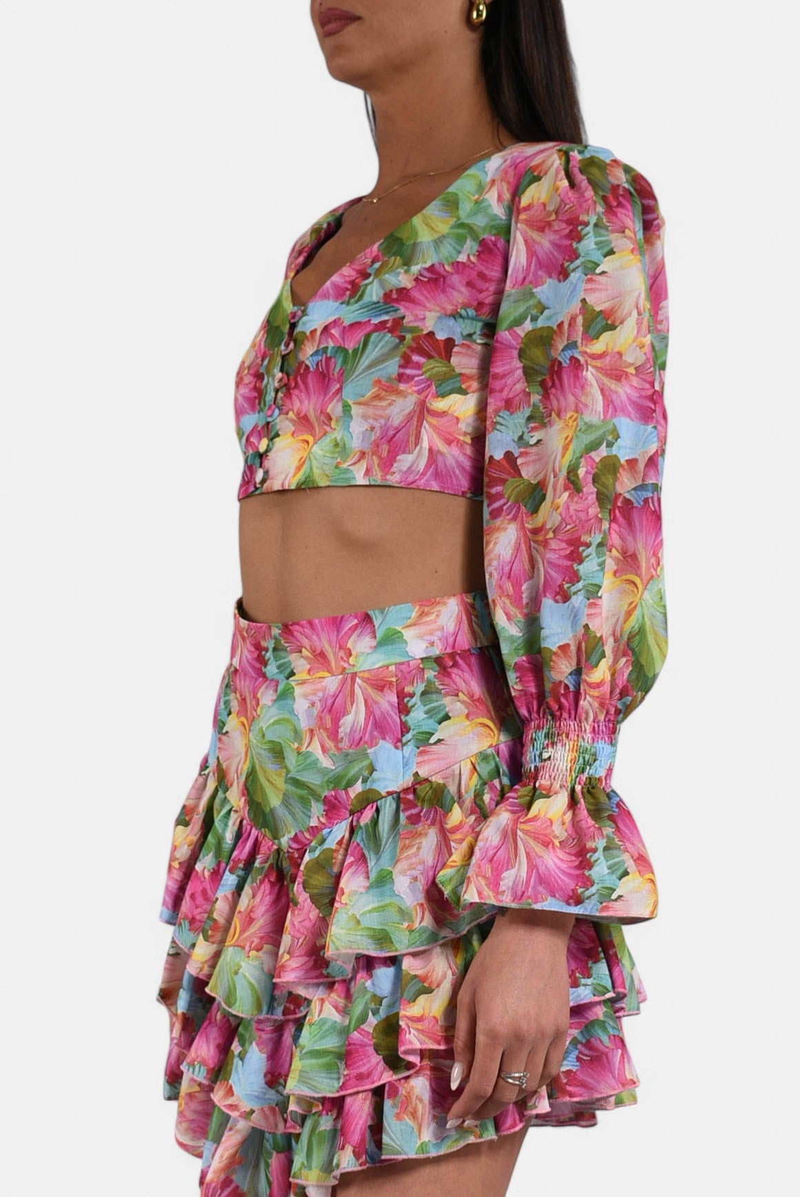 camicia cropped a fantasia